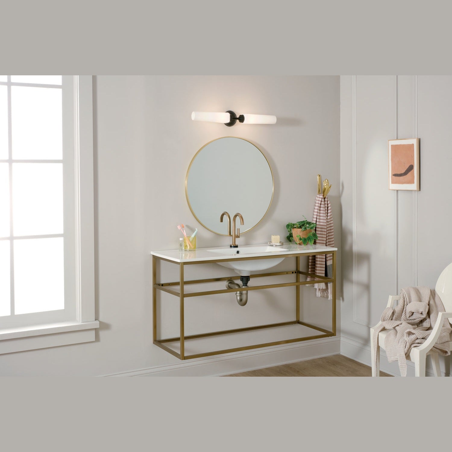 Kichler - 55075BK - Two Light Bath - Truby - Black
