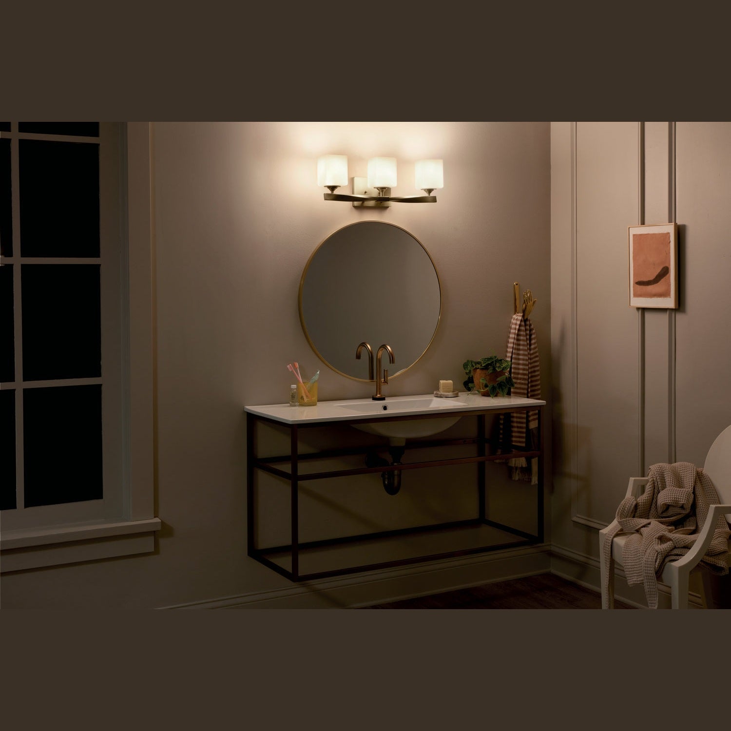 Kichler - 55002CPZ - Three Light Bath - Marette - Champagne Bronze