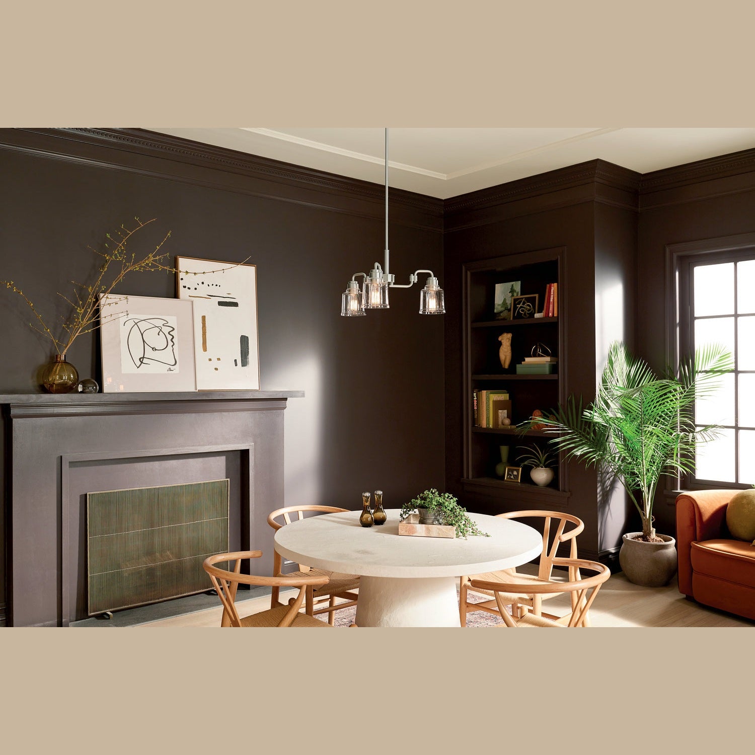 Kichler - 52397NI - Three Light Chandelier - Aivian - Nickel Textured