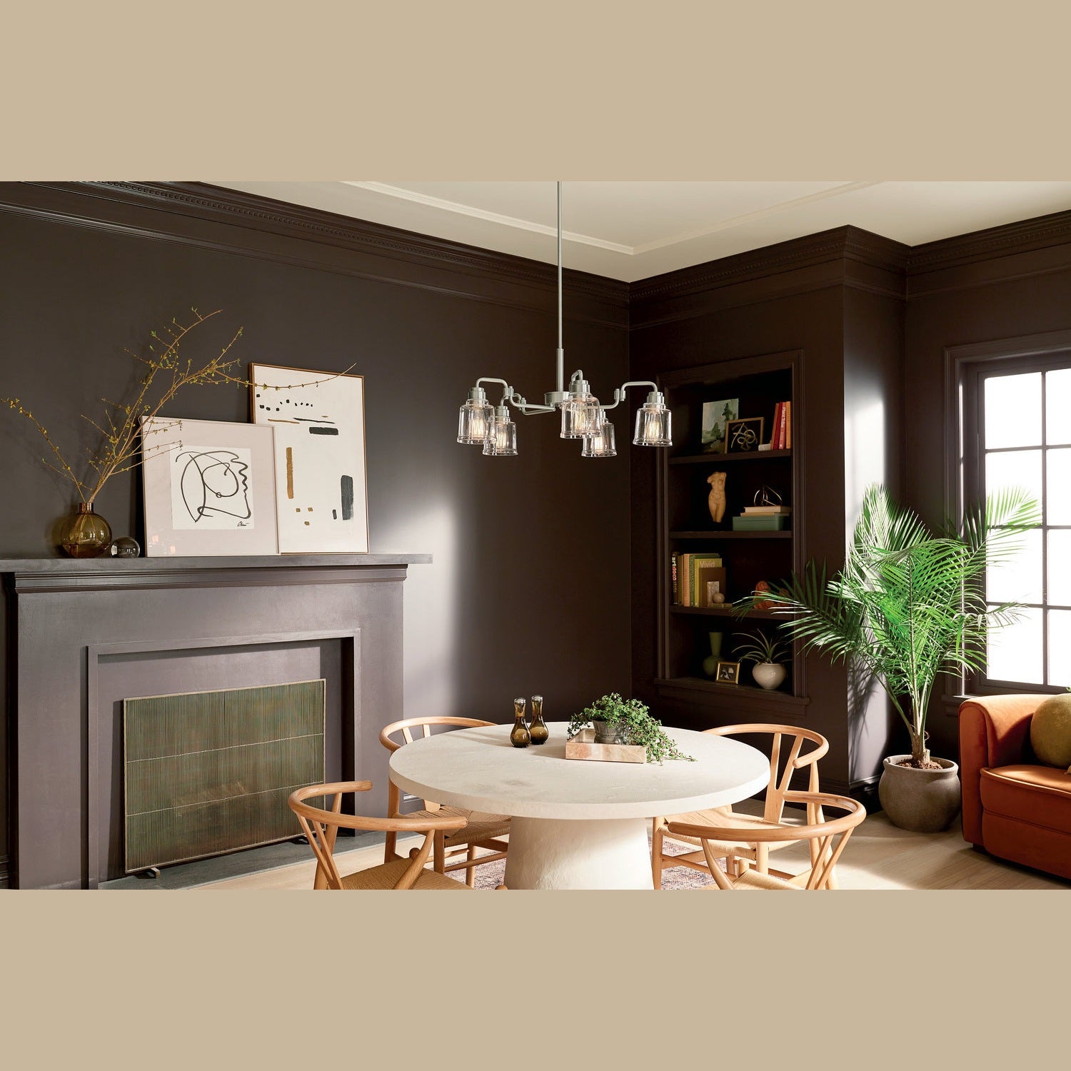 Kichler - 52398NI - Five Light Chandelier - Aivian - Nickel Textured