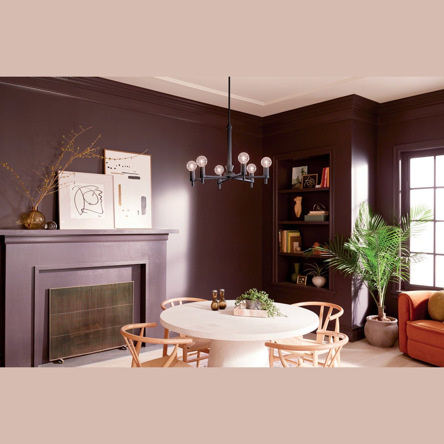 Kichler - 52424BK - Six Light Chandelier - Torvee - Black