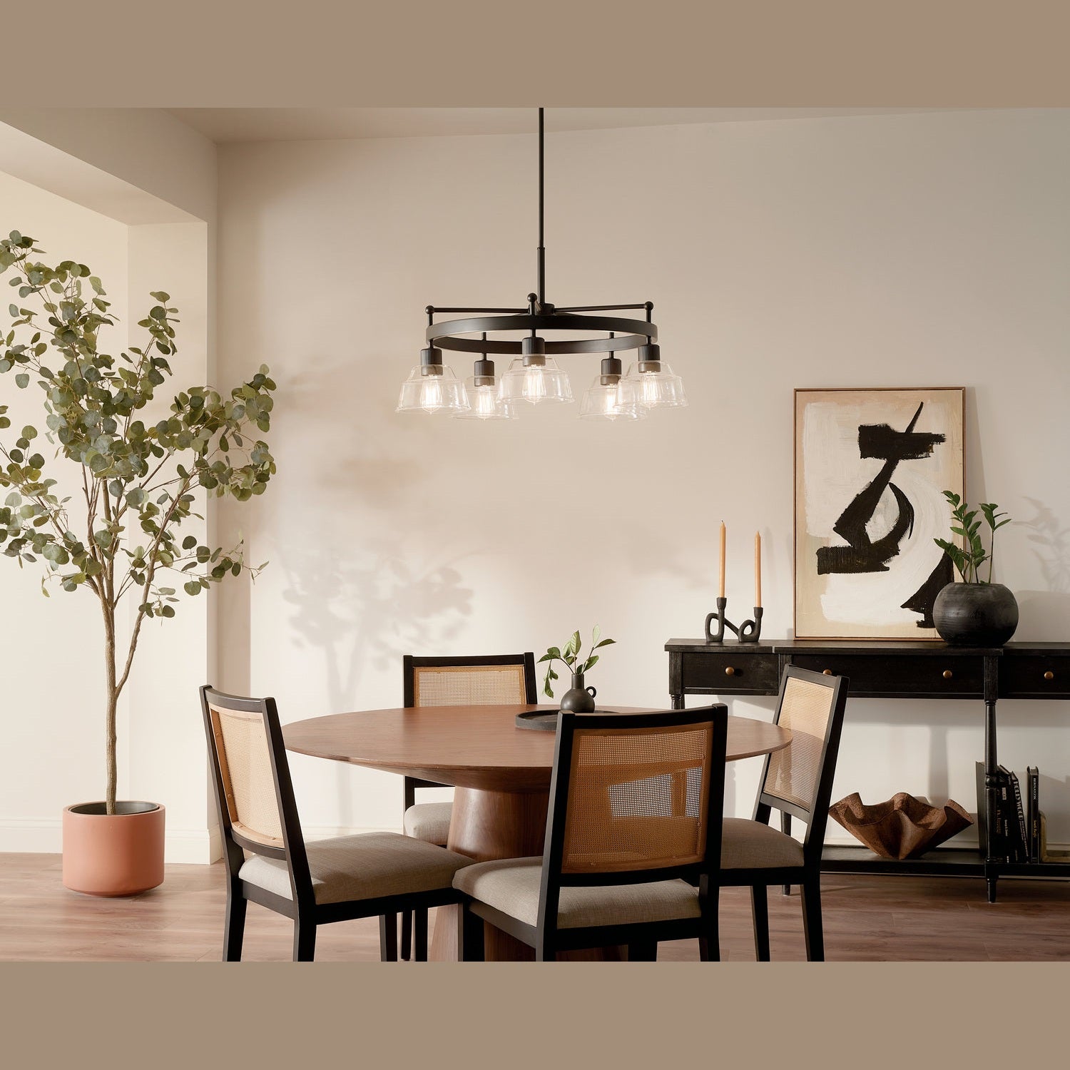Kichler - 52403BK - Five Light Chandelier - Eastmont - Black