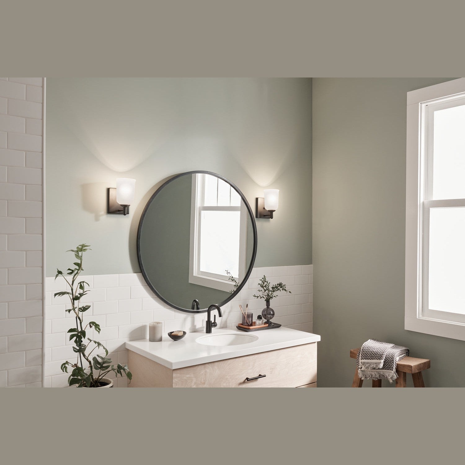 Kichler - 45572BK - One Light Wall Sconce - Shailene - Black