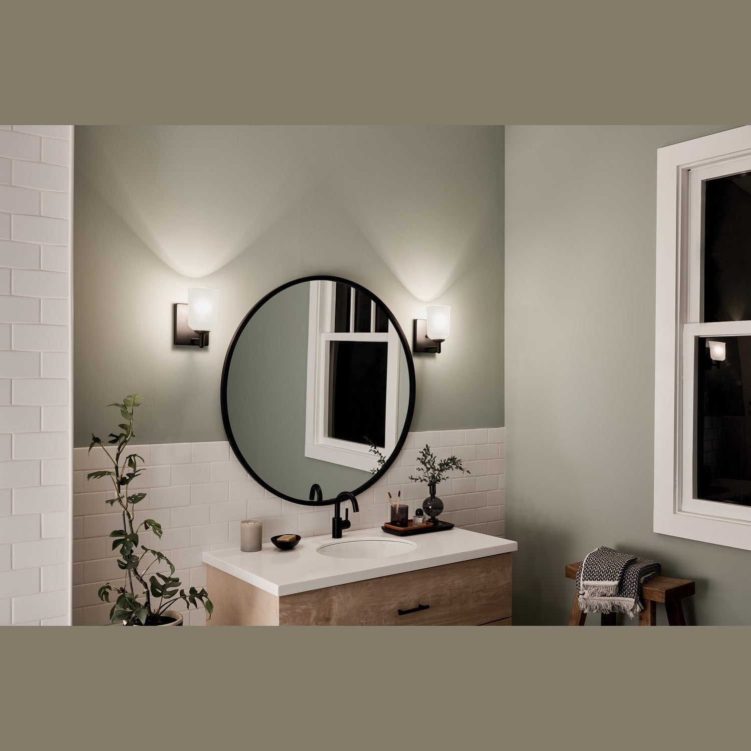 Kichler - 45572BK - One Light Wall Sconce - Shailene - Black
