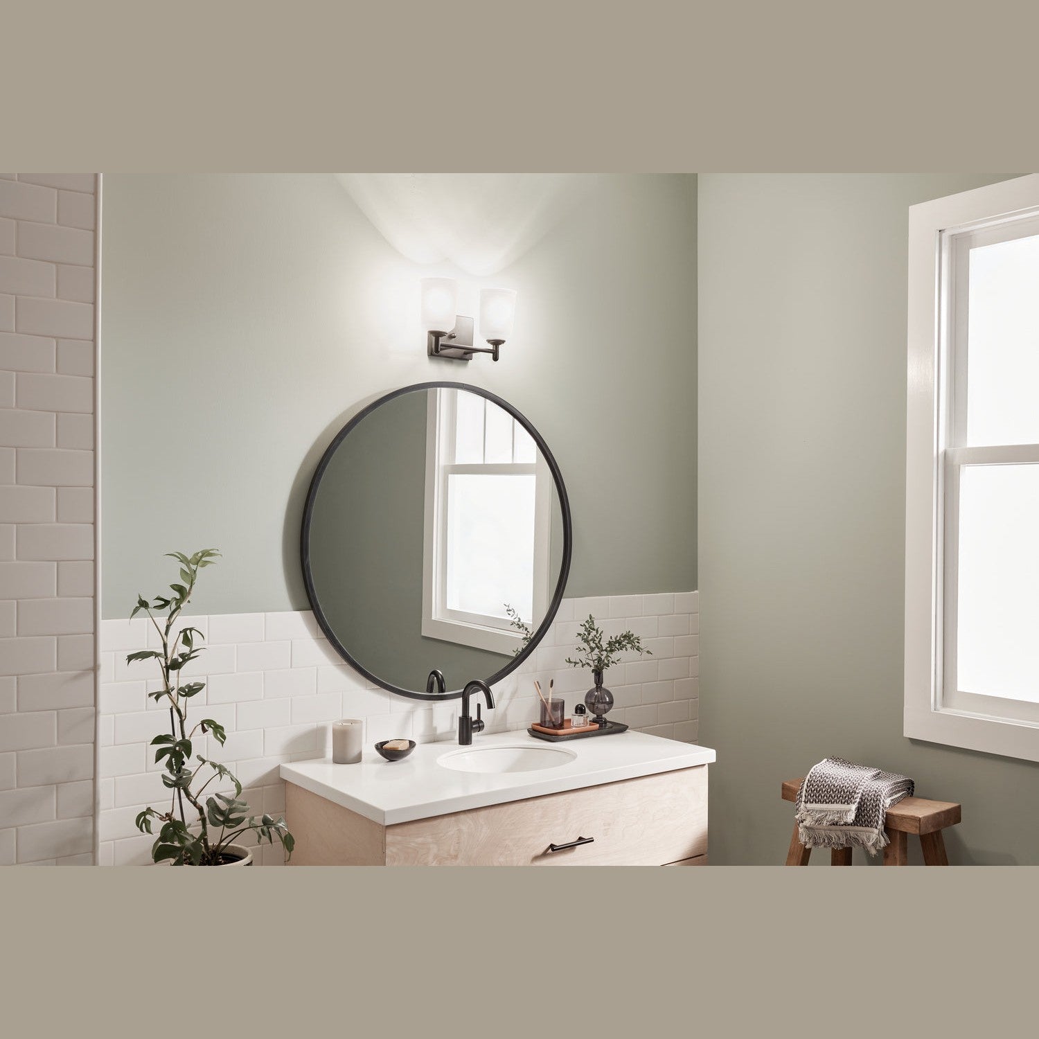 Kichler - 45573BK - Two Light Bath - Shailene - Black