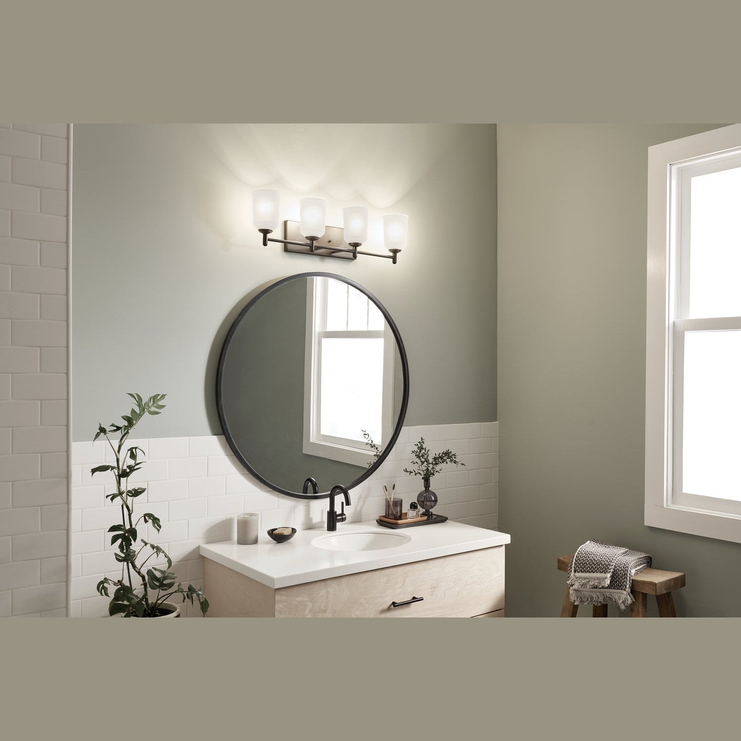Kichler - 45575BK - Four Light Bath - Shailene - Black