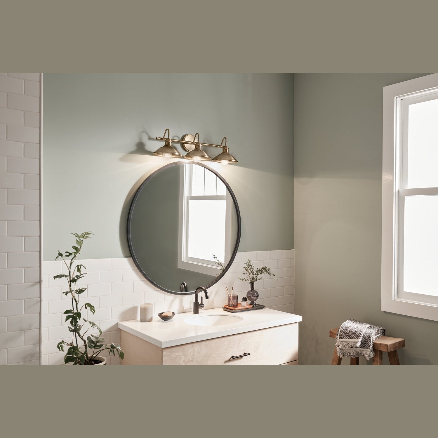 Kichler - 45945CPZ - Three Light Bath - Clyde - Champagne Bronze
