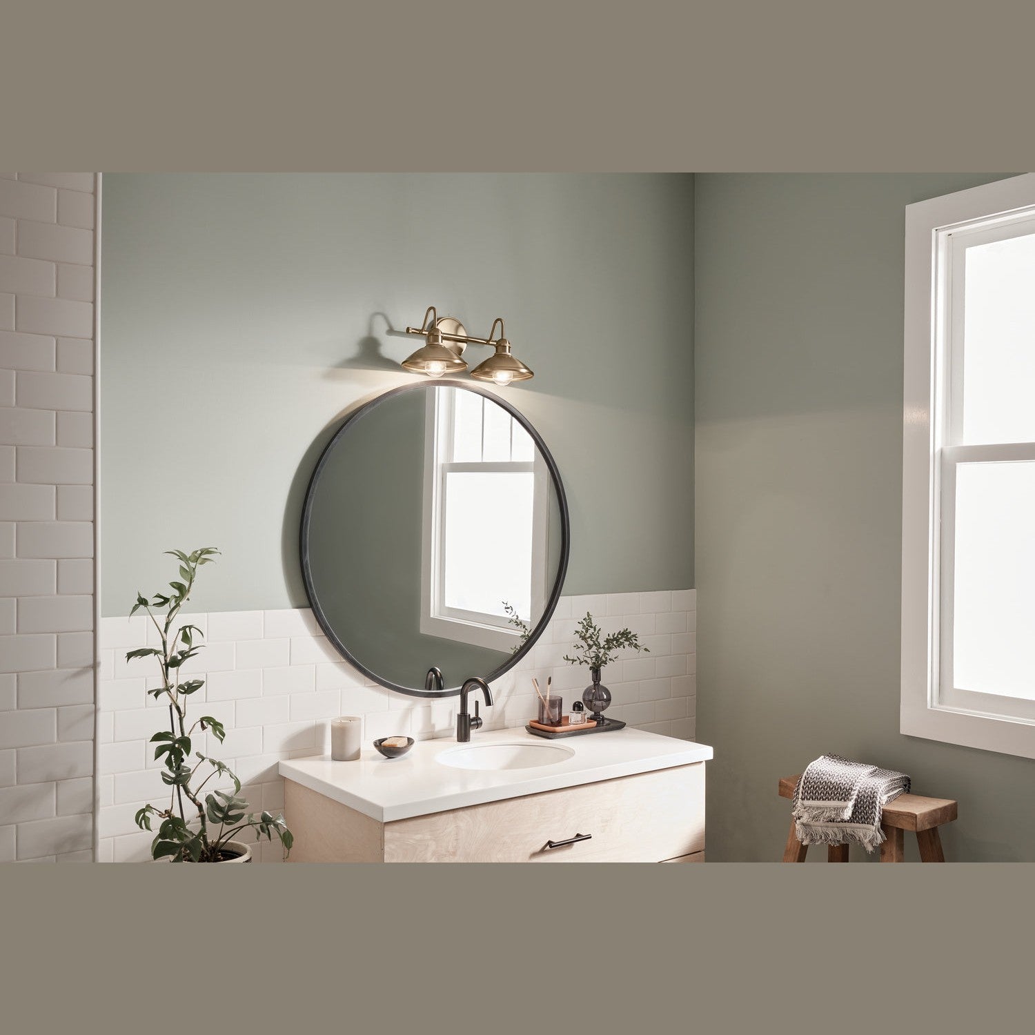 Kichler - 45944CPZ - Two Light Bath - Clyde - Champagne Bronze