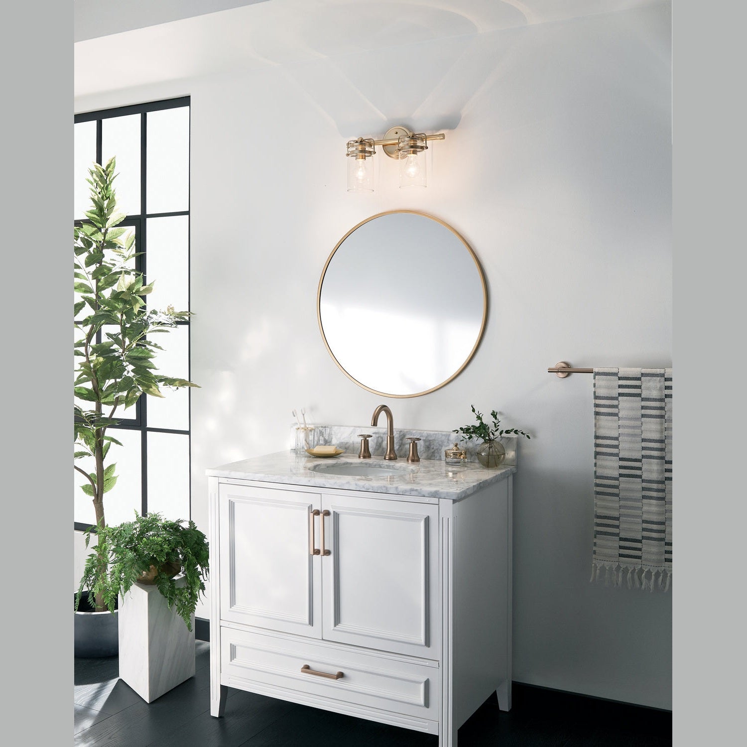 Kichler - 45688CPZ - Two Light Bath - Brinley - Champagne Bronze
