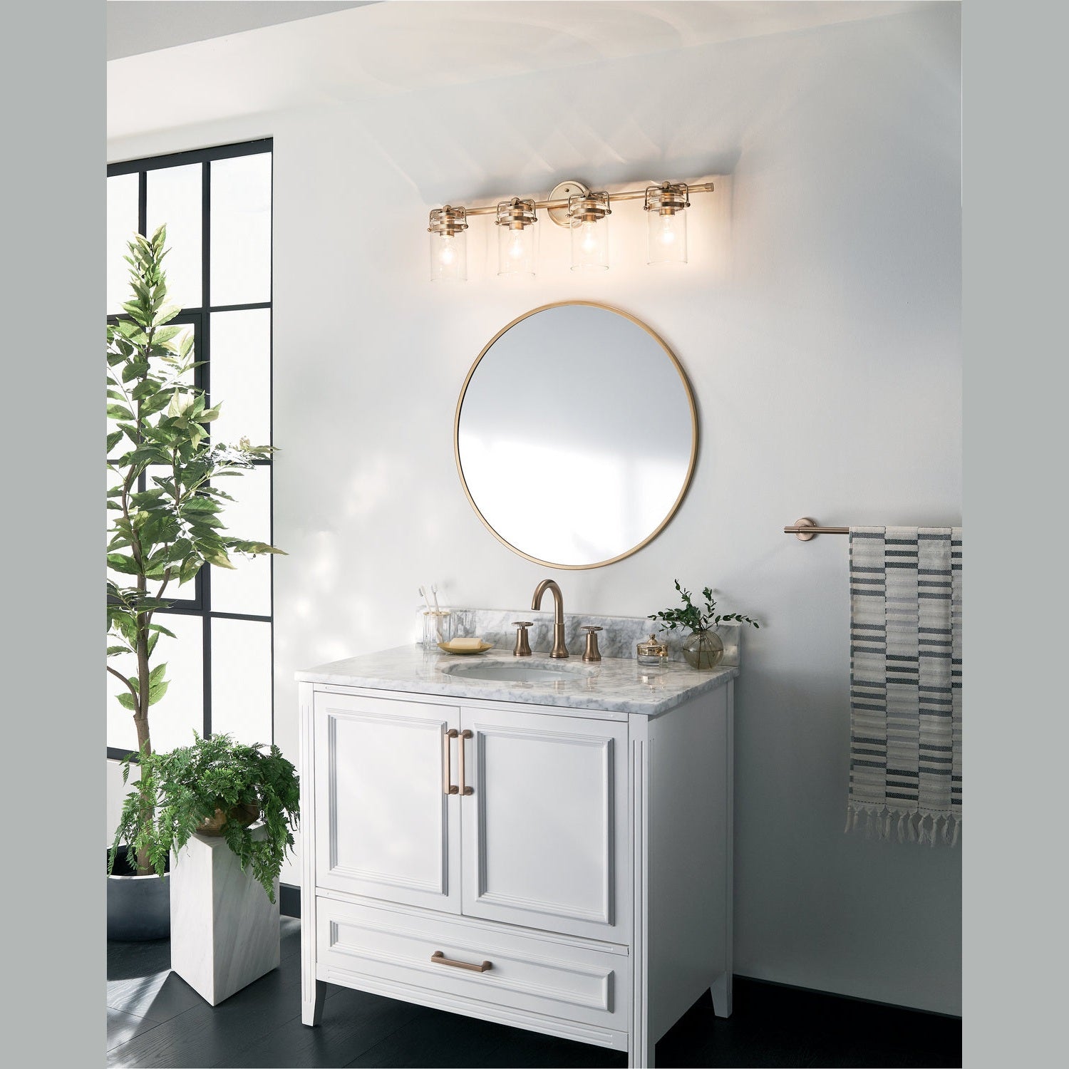 Kichler - 45690CPZ - Four Light Bath - Brinley - Champagne Bronze
