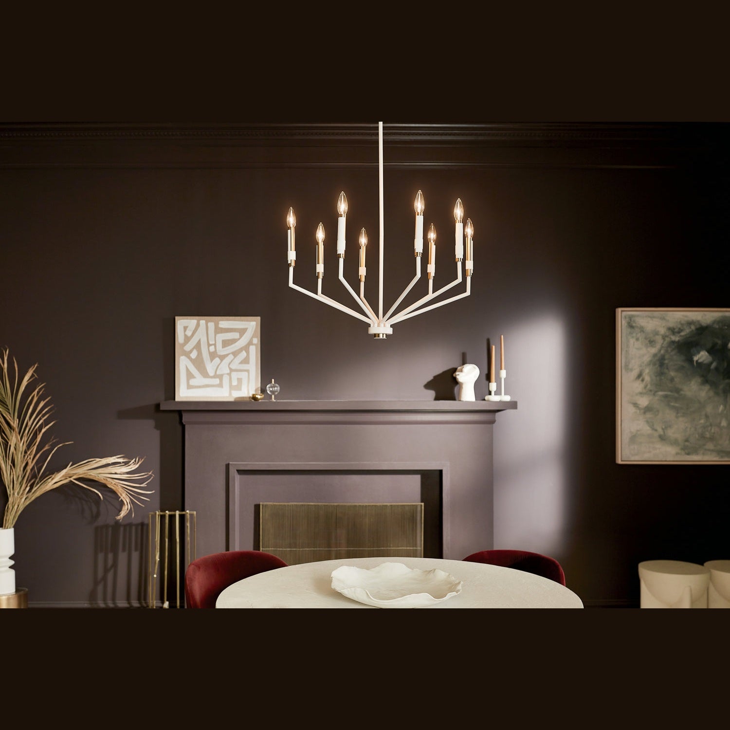Kichler - 52349WH - Eight Light Chandelier - Armand - White