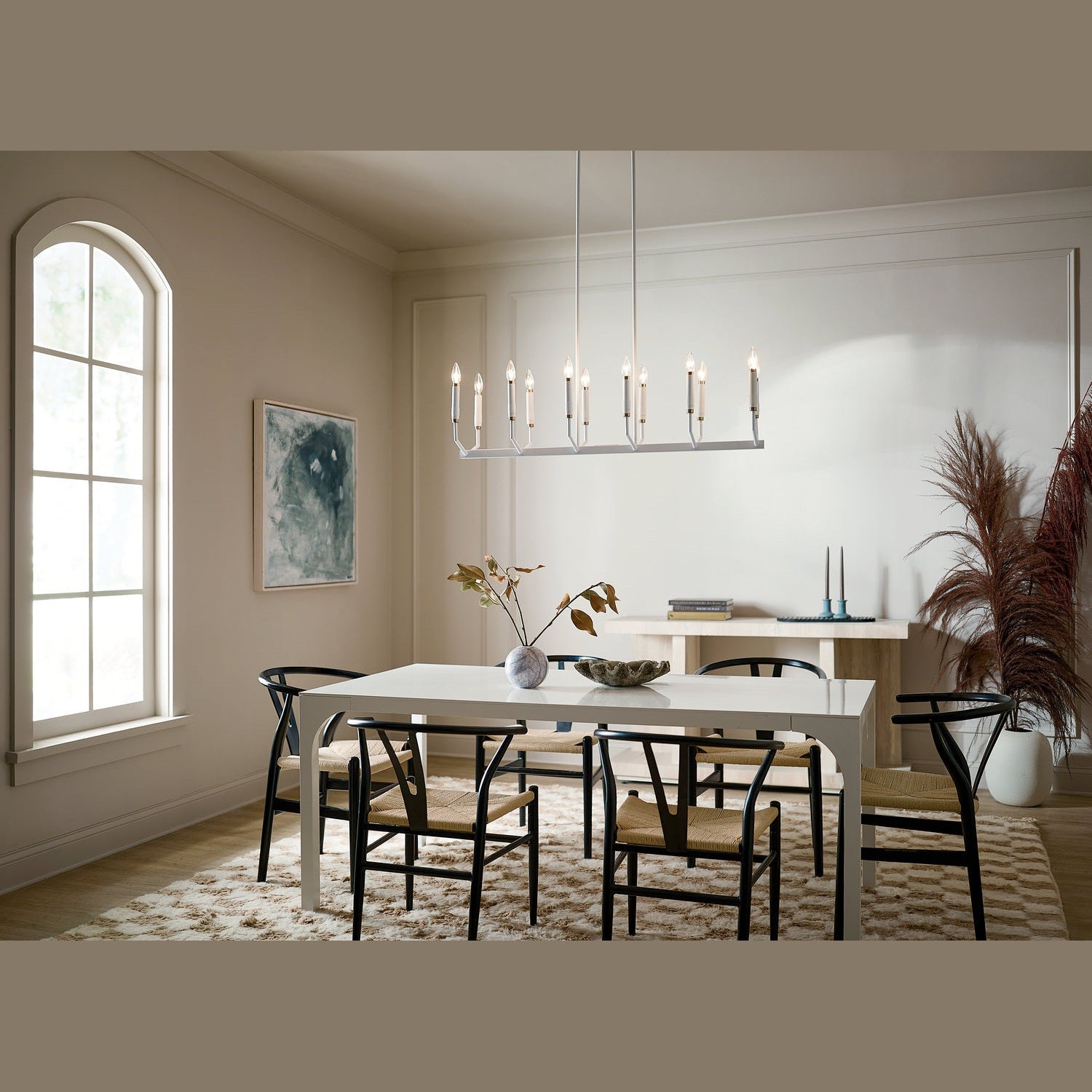 Kichler - 52350WH - 12 Light Linear Chandelier - Armand - White