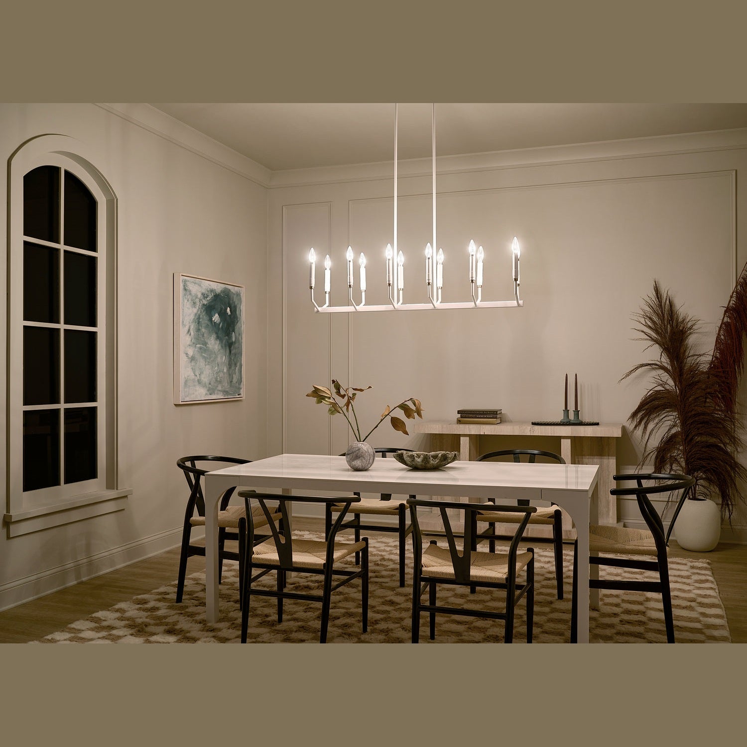 Kichler - 52350WH - 12 Light Linear Chandelier - Armand - White