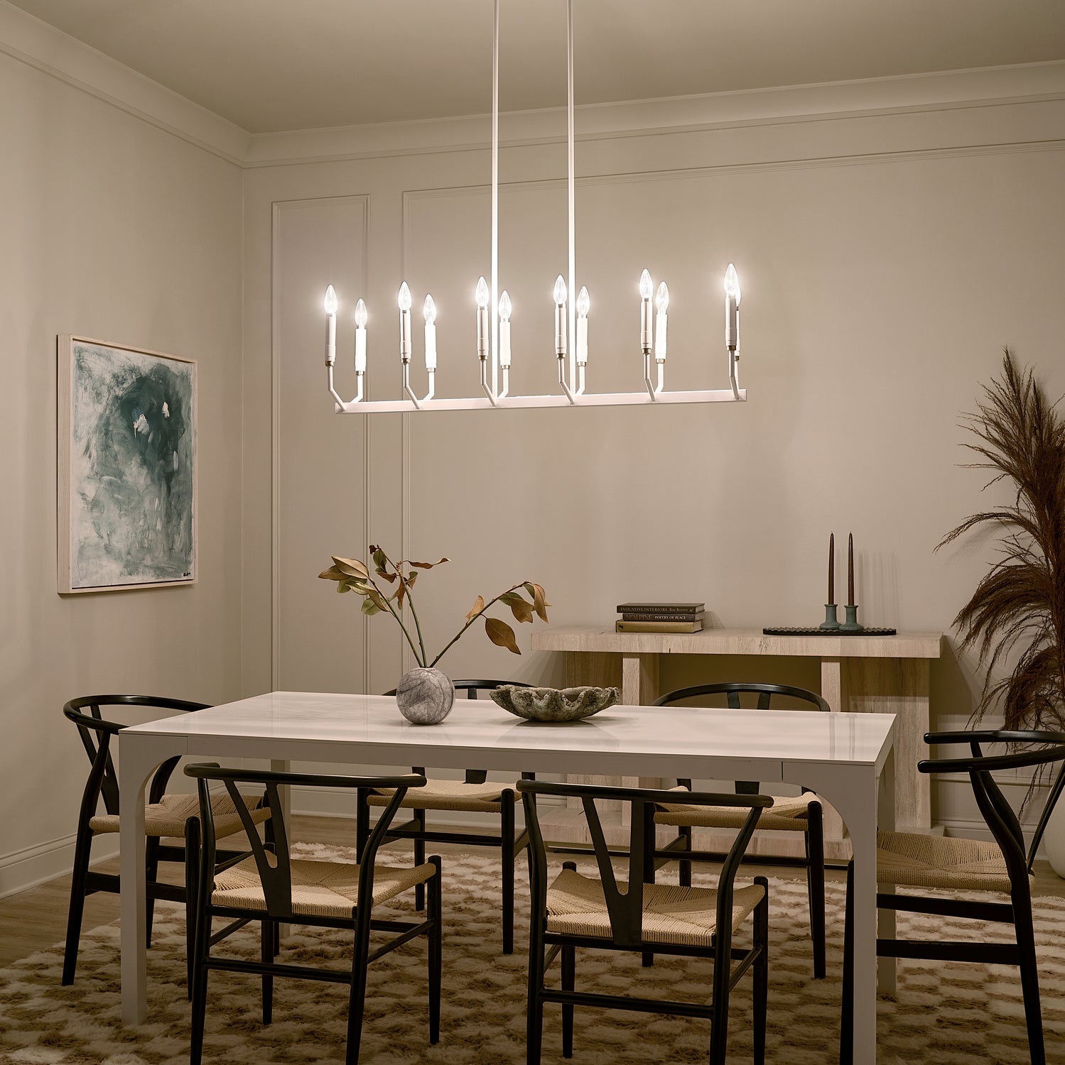 Kichler - 52350WH - 12 Light Linear Chandelier - Armand - White