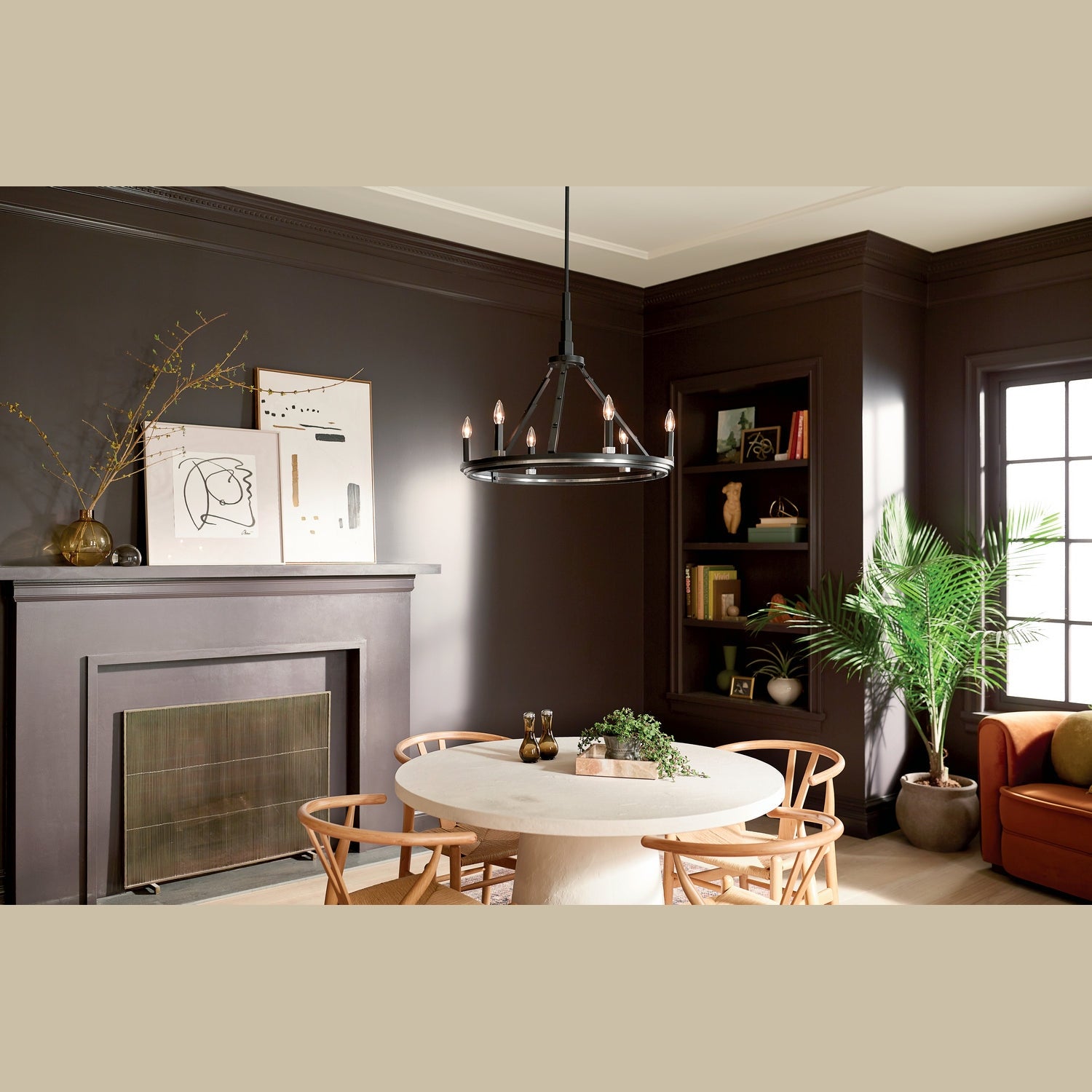 Kichler - 52420BK - Six Light Chandelier - Emmala - Black