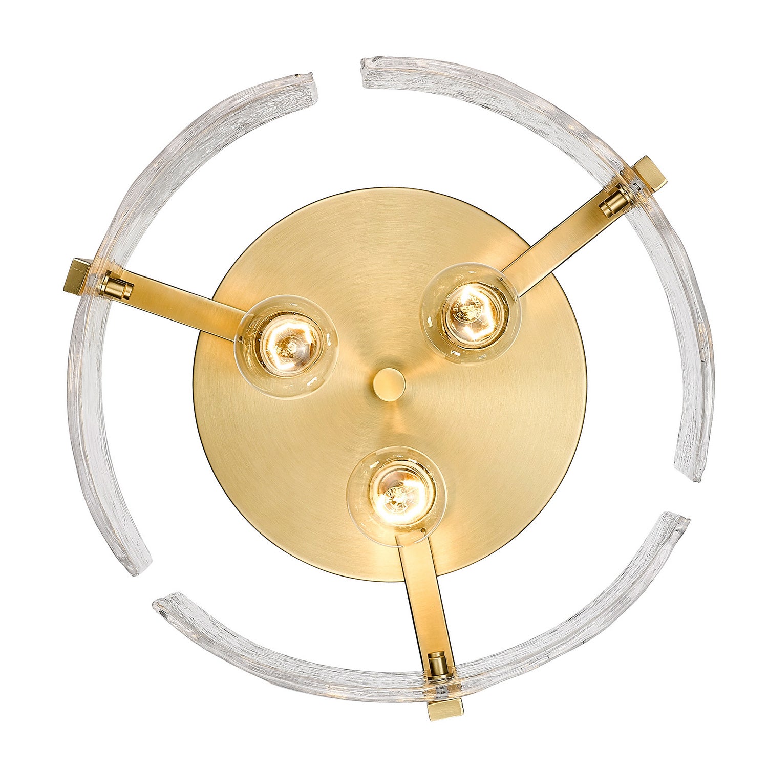 Golden - 3164-FM BCB-HWG - Three Light Flush Mount - Aenon - Brushed Champagne Bronze