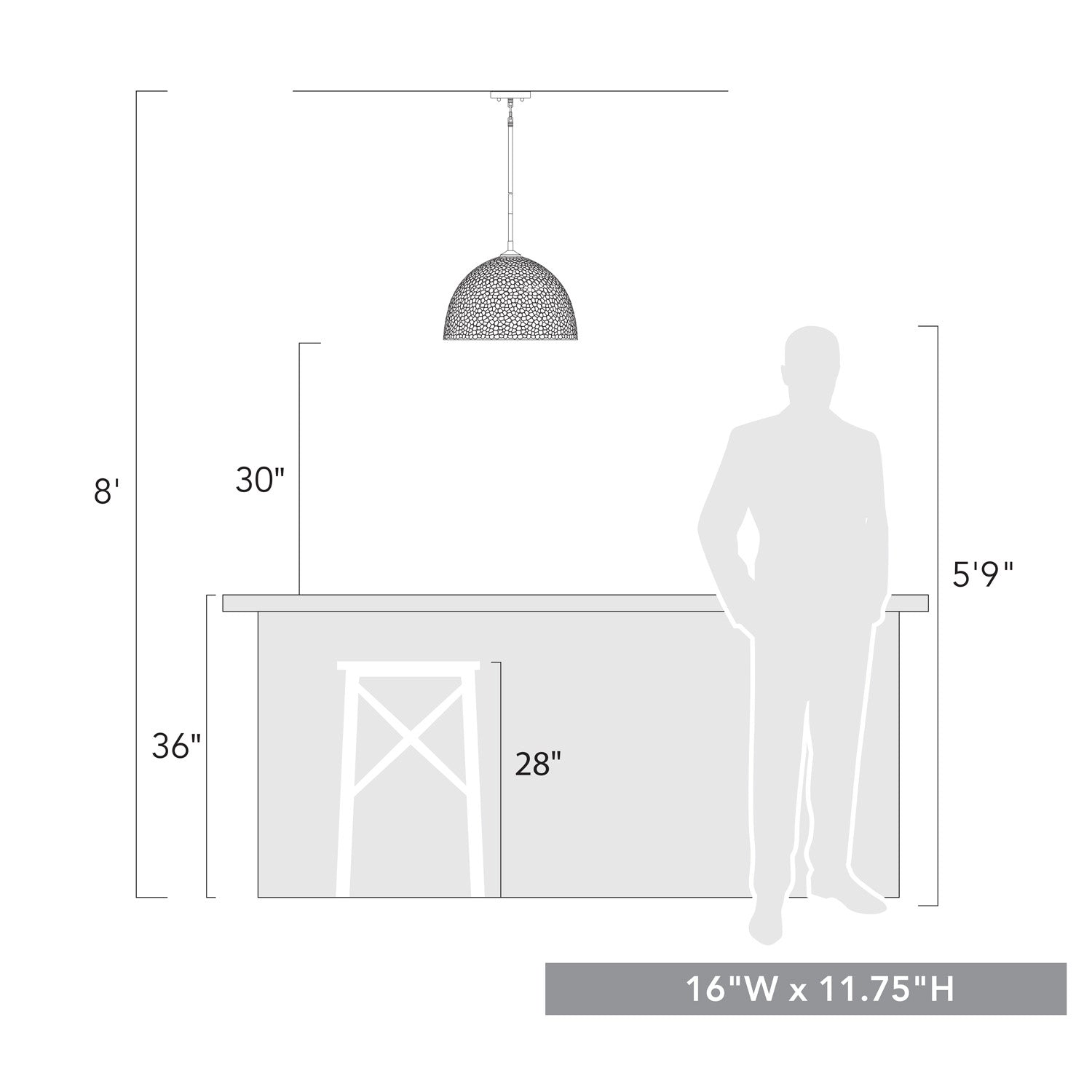 Golden - 6950-L MBS - One Light Pendant - Shepard - Modern Brass