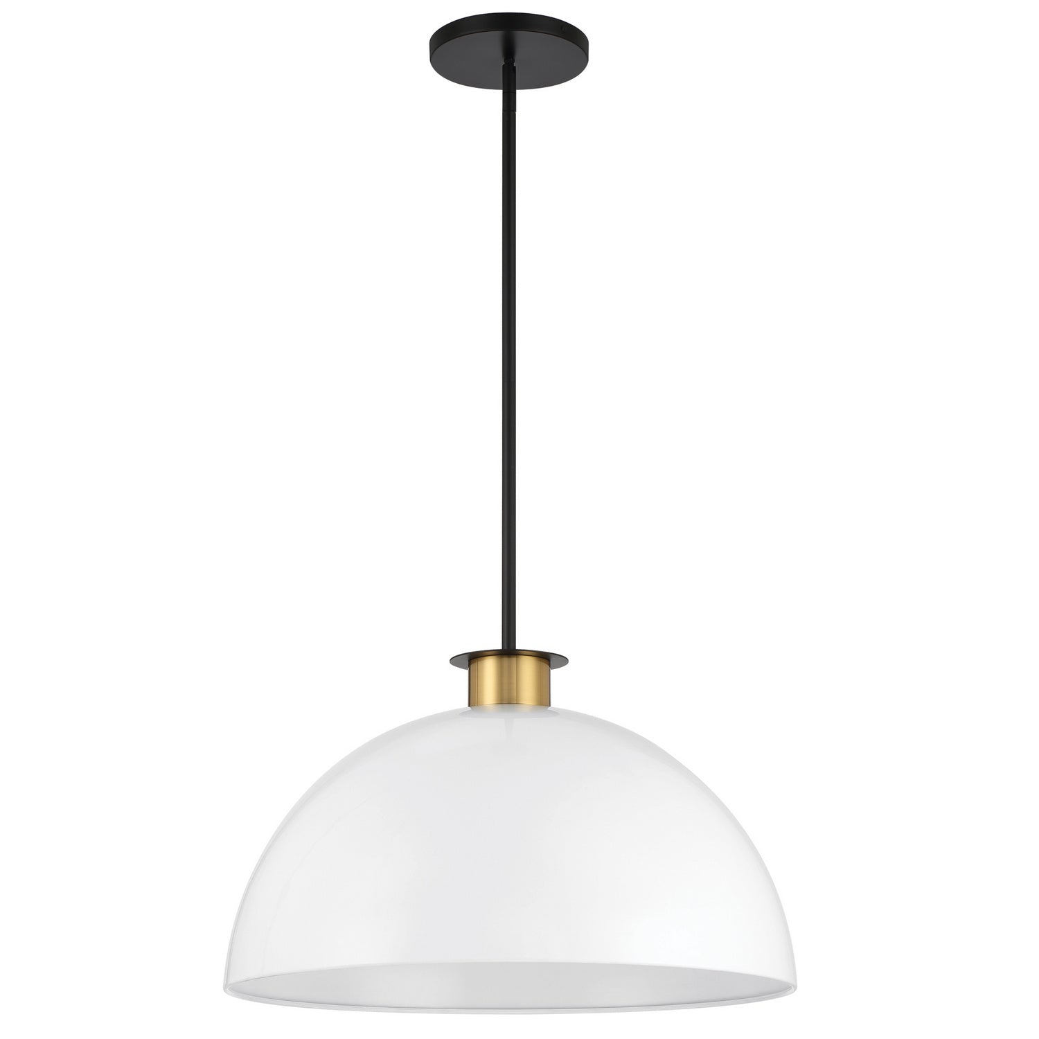 Crystorama - GIG-815-BK-AG - One Light Pendant - Gigi - Black + Aged Brass