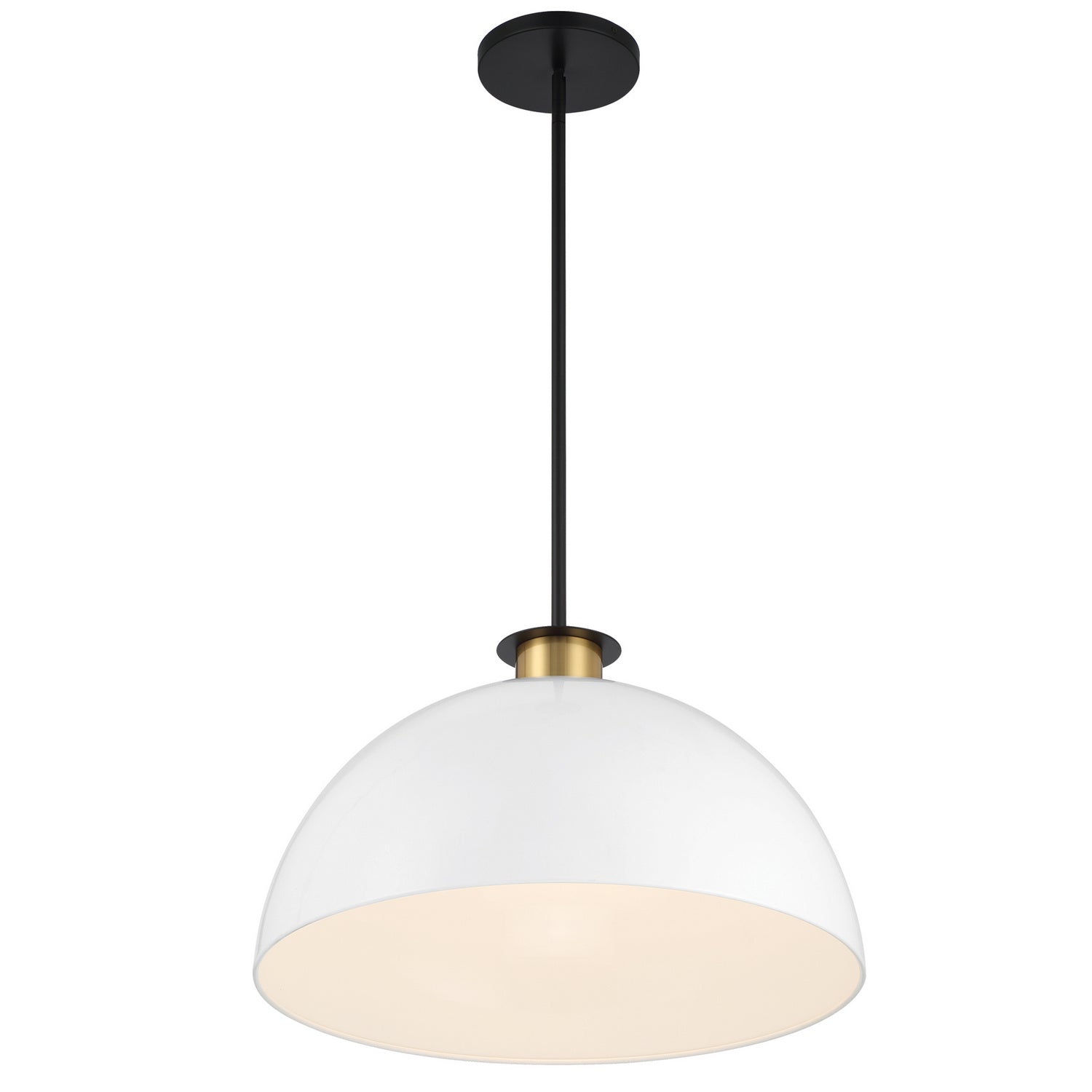 Crystorama - GIG-815-BK-AG - One Light Pendant - Gigi - Black + Aged Brass