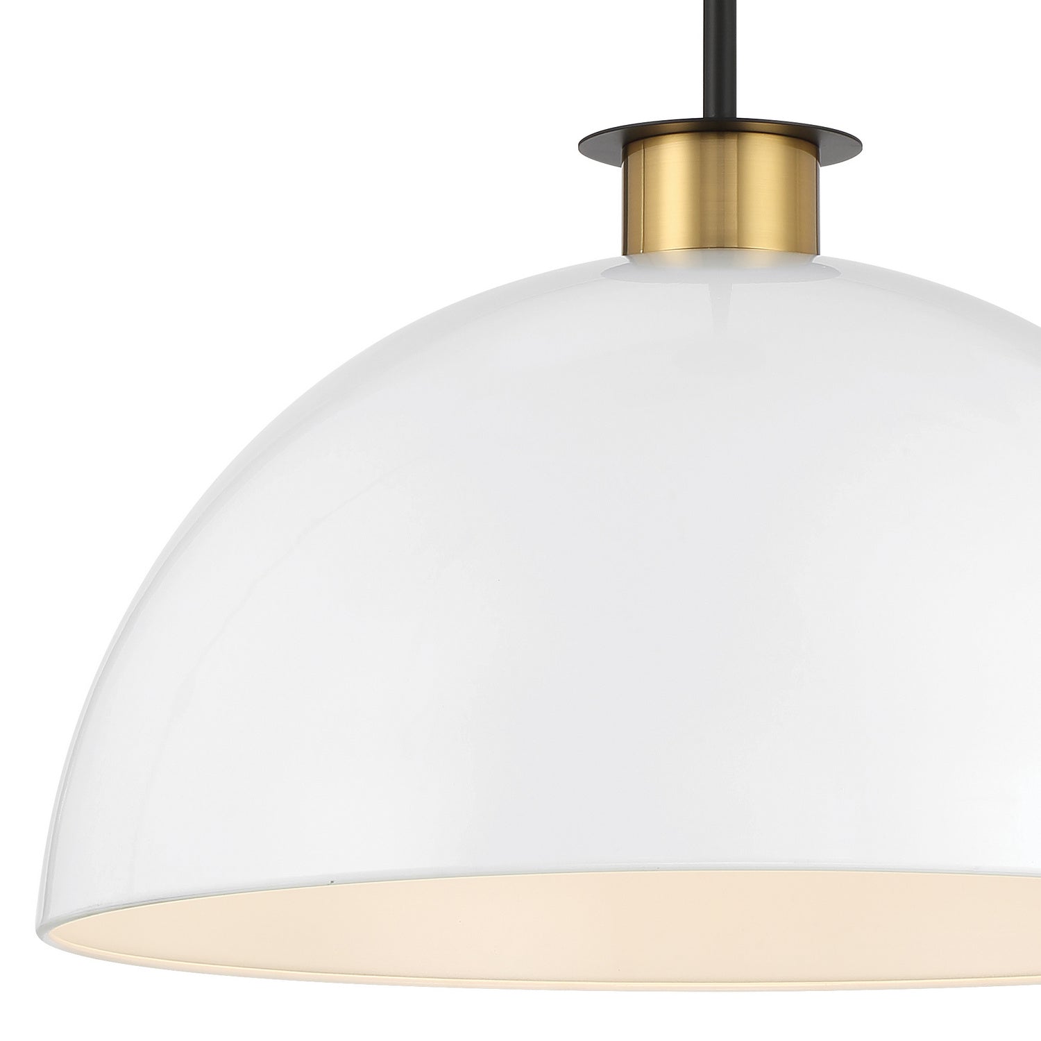 Crystorama - GIG-815-BK-AG - One Light Pendant - Gigi - Black + Aged Brass