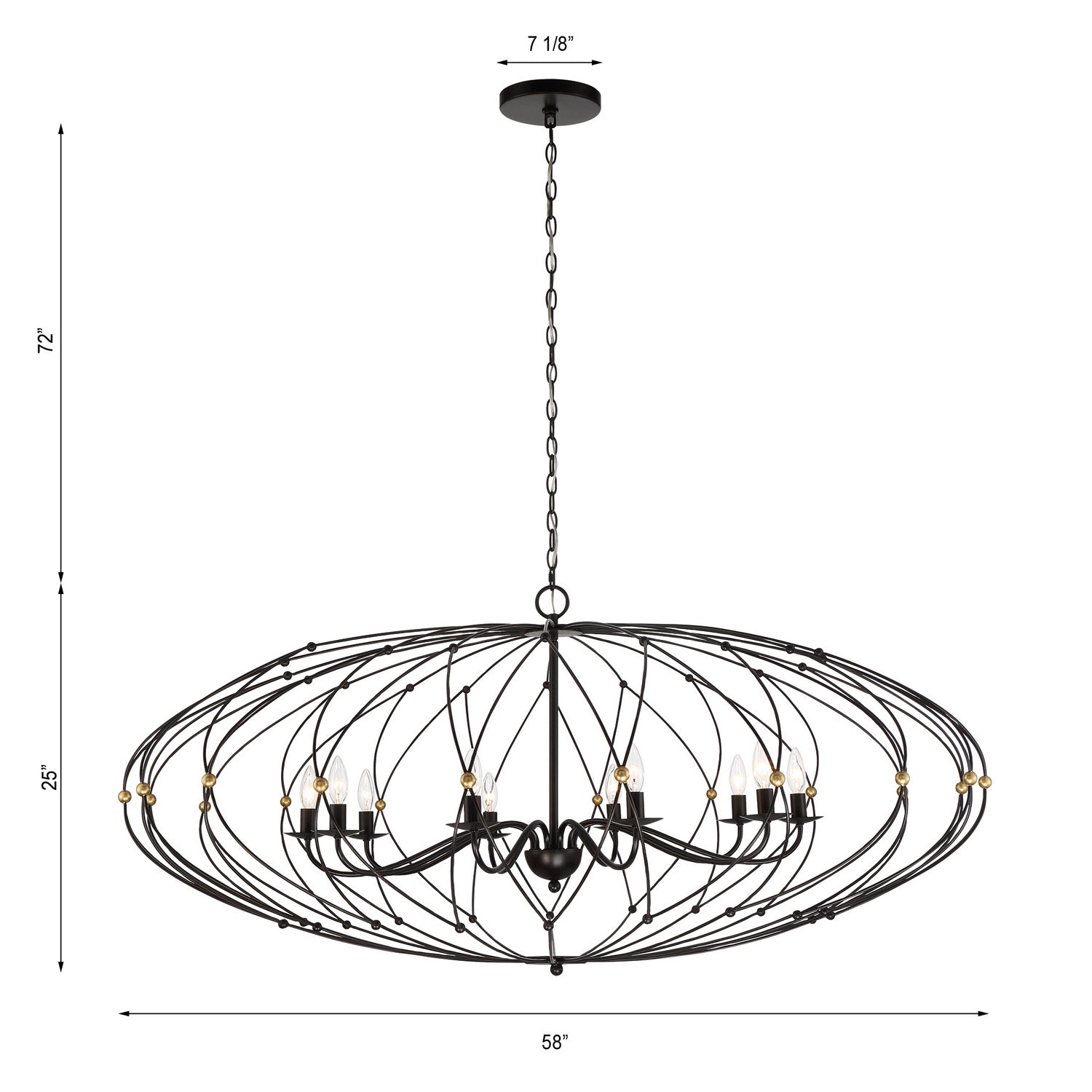 Crystorama - ZUC-A9039-EB-GA - Ten Light Chandelier - Zucca - English Bronze + Antique Gold