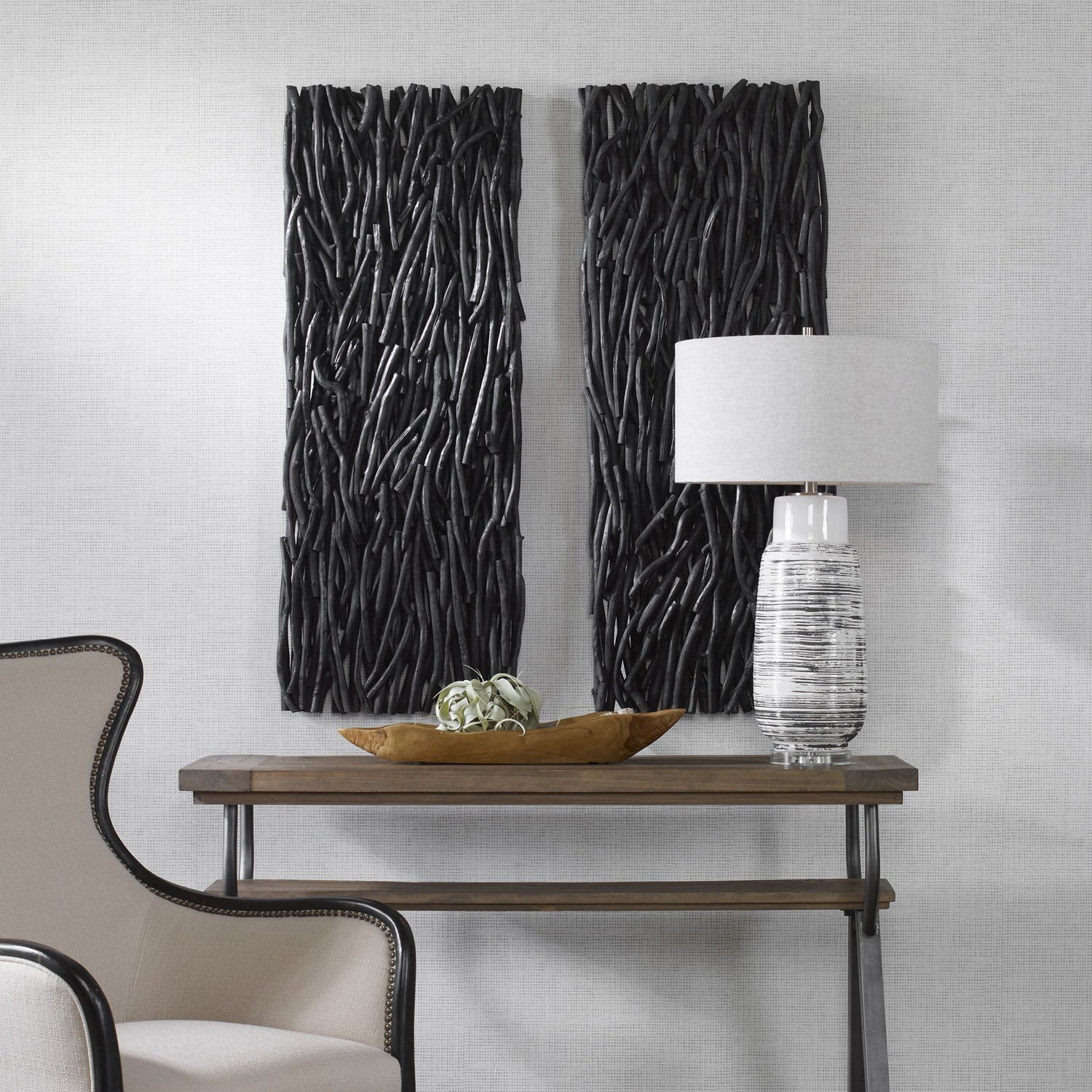 Uttermost - 04331 - Wall Decor - Gathered Teak - Black