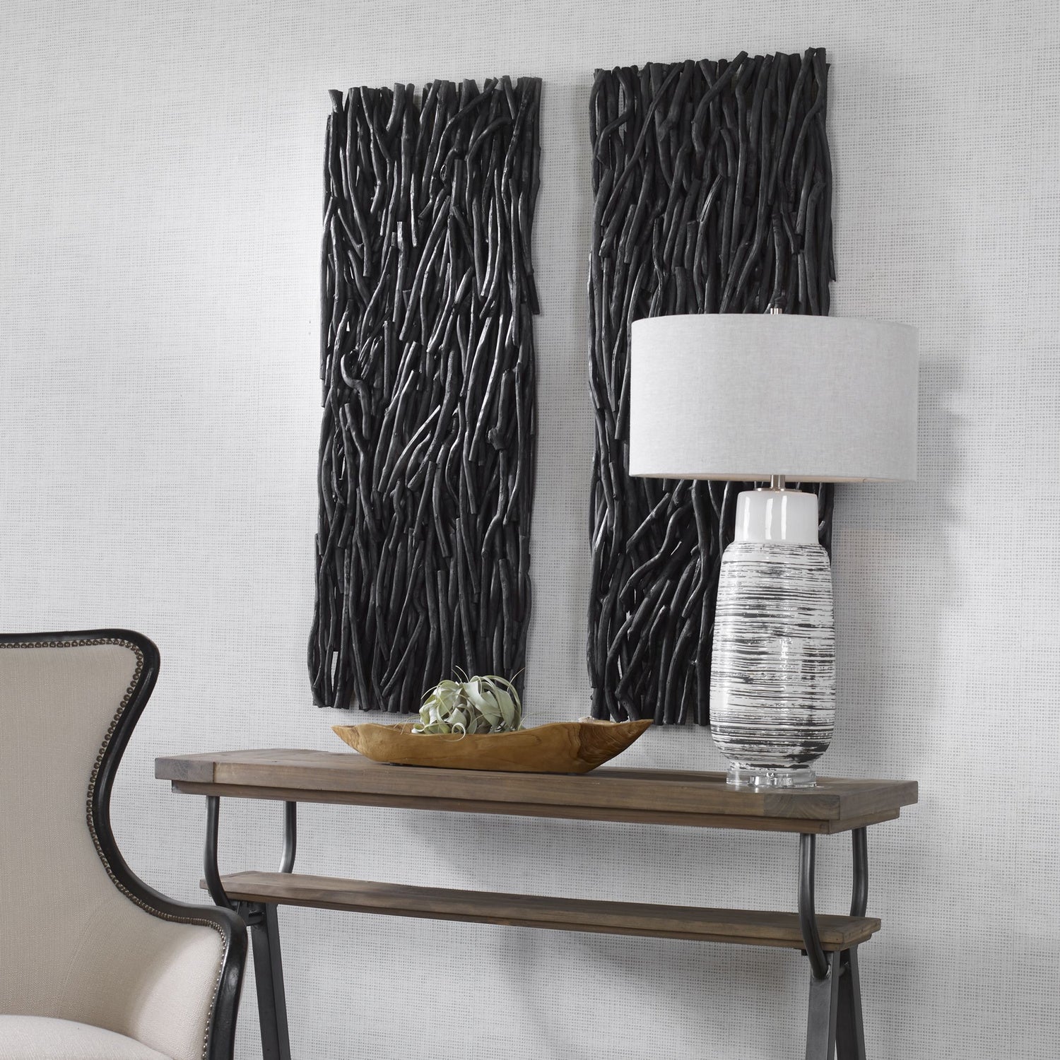 Uttermost - 04331 - Wall Decor - Gathered Teak - Black