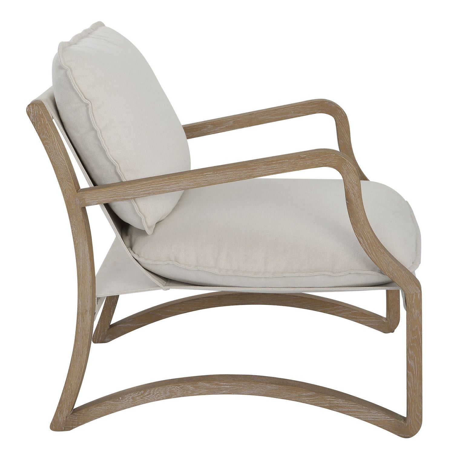 Uttermost - 23712 - Accent Chair - Melora - Solid Oak