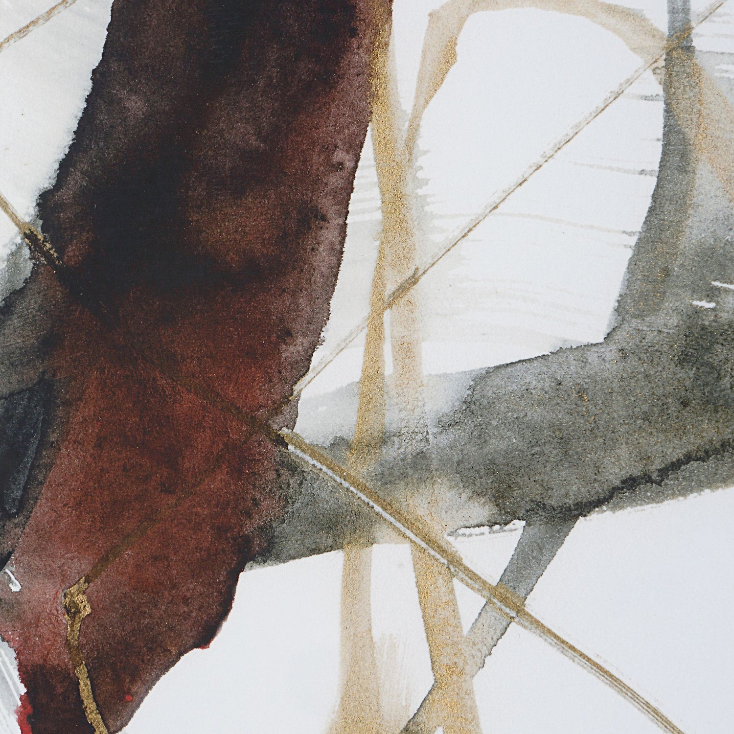 Uttermost - 41440 - Prints, Set/2 - Burgundy Interjection - Dark Walnut