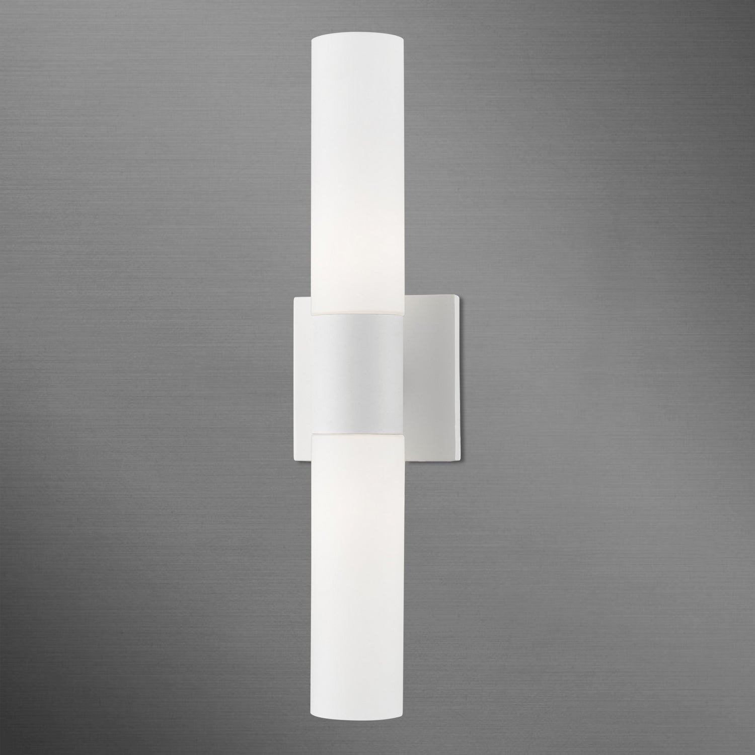 Livex Lighting - 10102-03 - Two Light Vanity Sconce - Aero - White w/Brushed Nickel