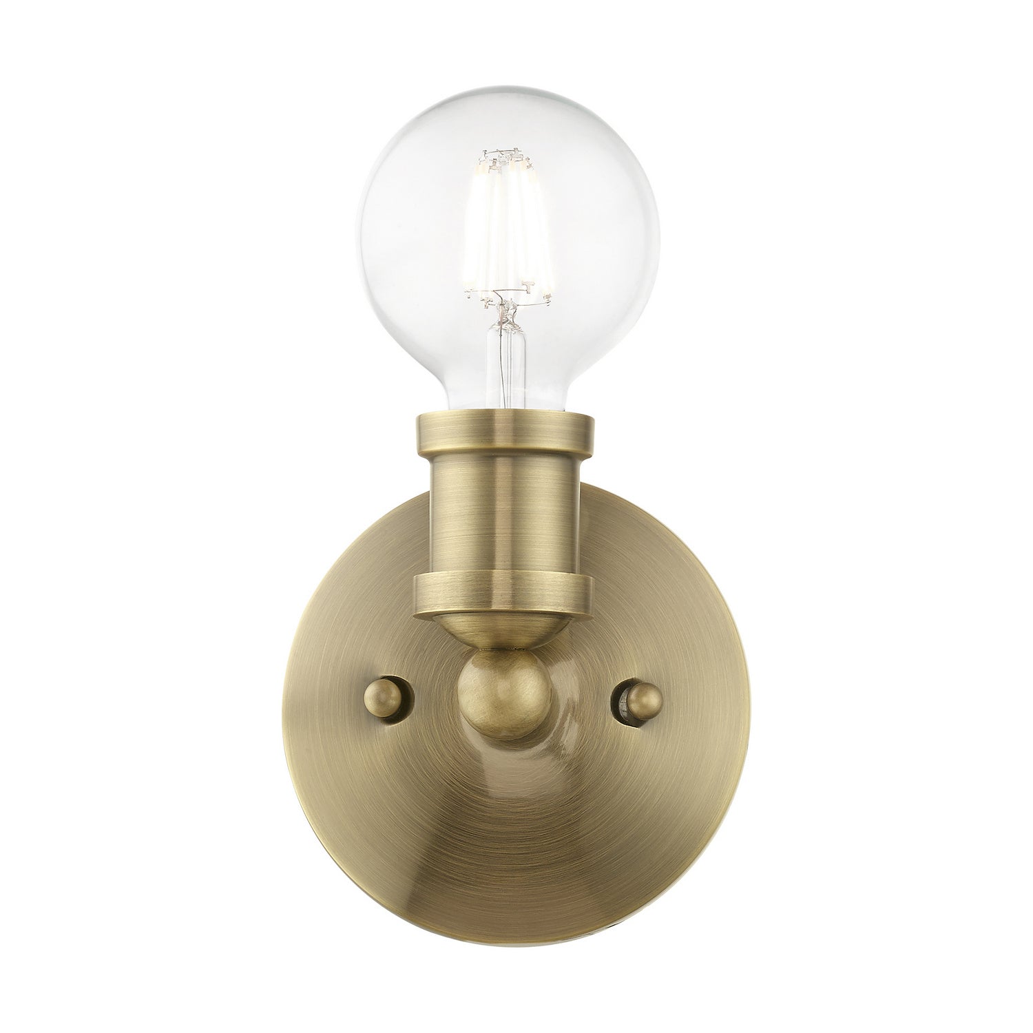 Livex Lighting - 14420-01 - One Light Vanity Sconce - Lansdale - Antique Brass