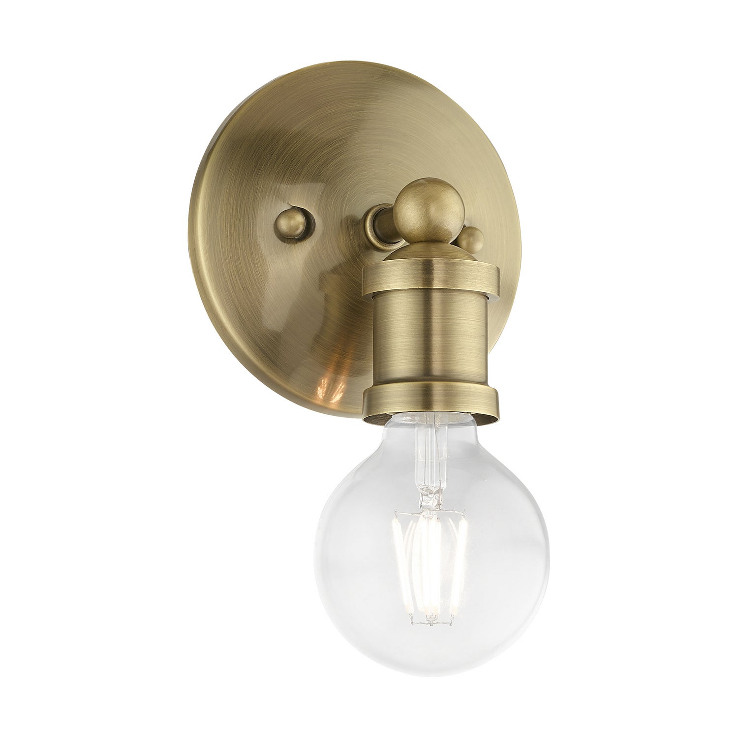 Livex Lighting - 14420-01 - One Light Vanity Sconce - Lansdale - Antique Brass