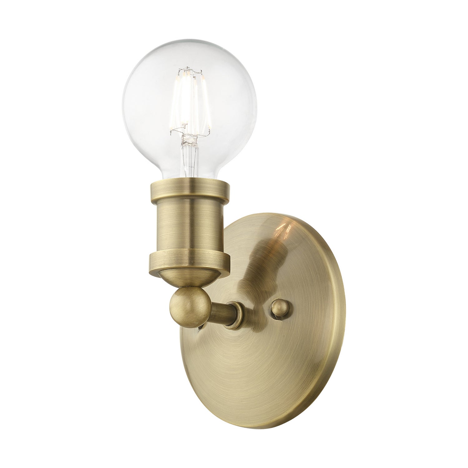 Livex Lighting - 14420-01 - One Light Vanity Sconce - Lansdale - Antique Brass