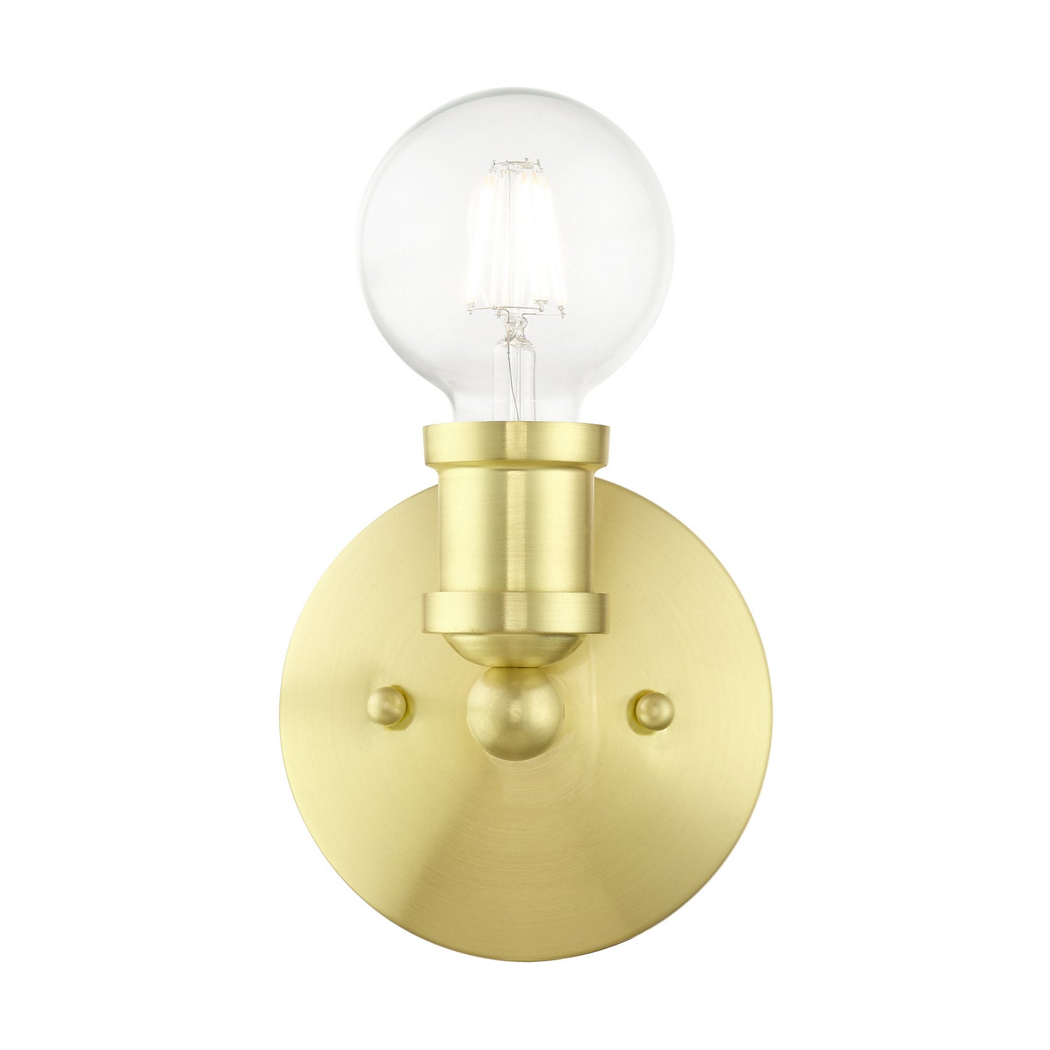 Livex Lighting - 14420-12 - One Light Vanity Sconce - Lansdale - Satin Brass