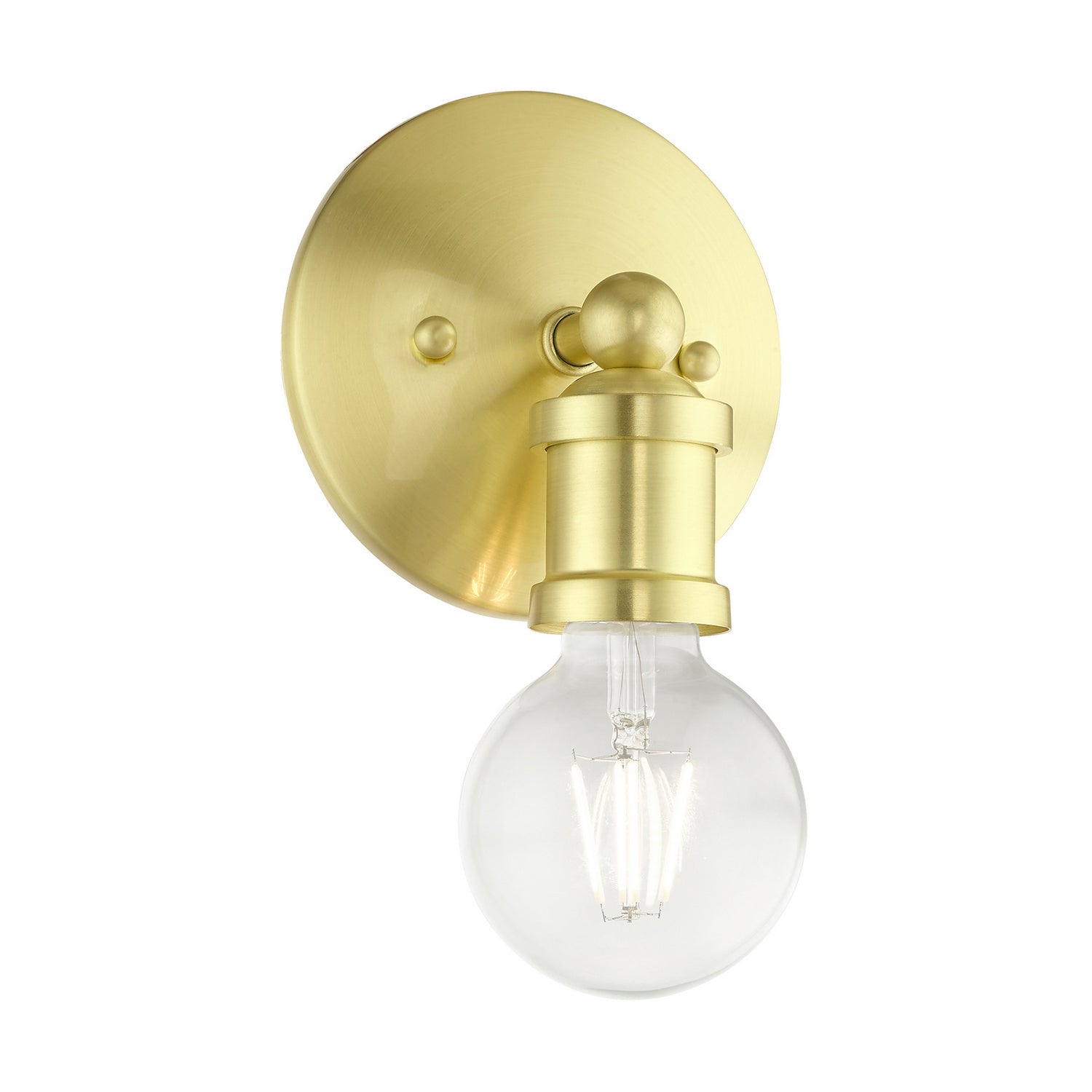Livex Lighting - 14420-12 - One Light Vanity Sconce - Lansdale - Satin Brass