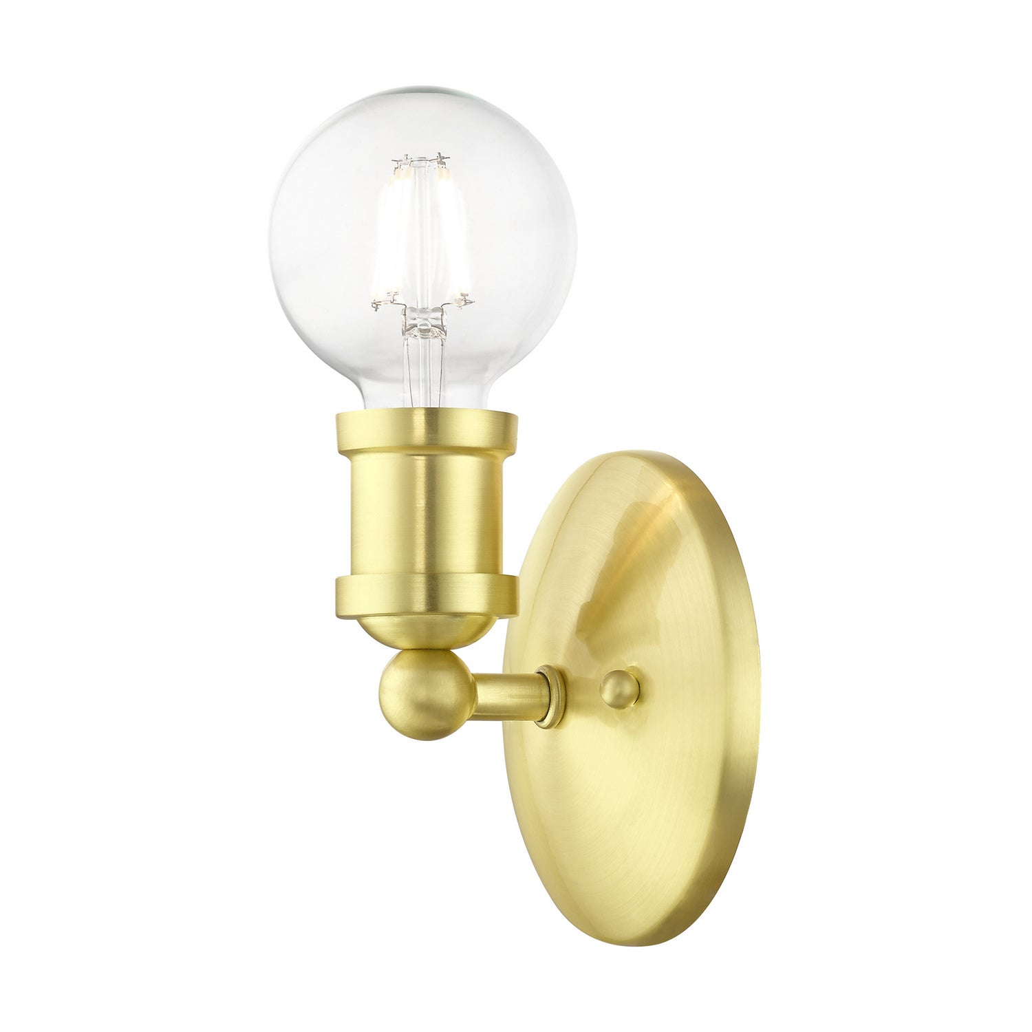 Livex Lighting - 14420-12 - One Light Vanity Sconce - Lansdale - Satin Brass