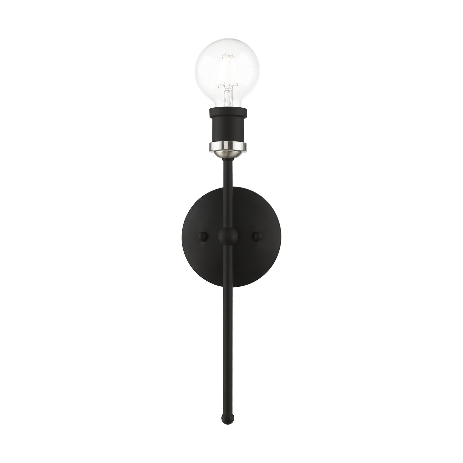 Livex Lighting - 14421-04 - One Light Wall Sconce - Lansdale - Black w/Brushed Nickel