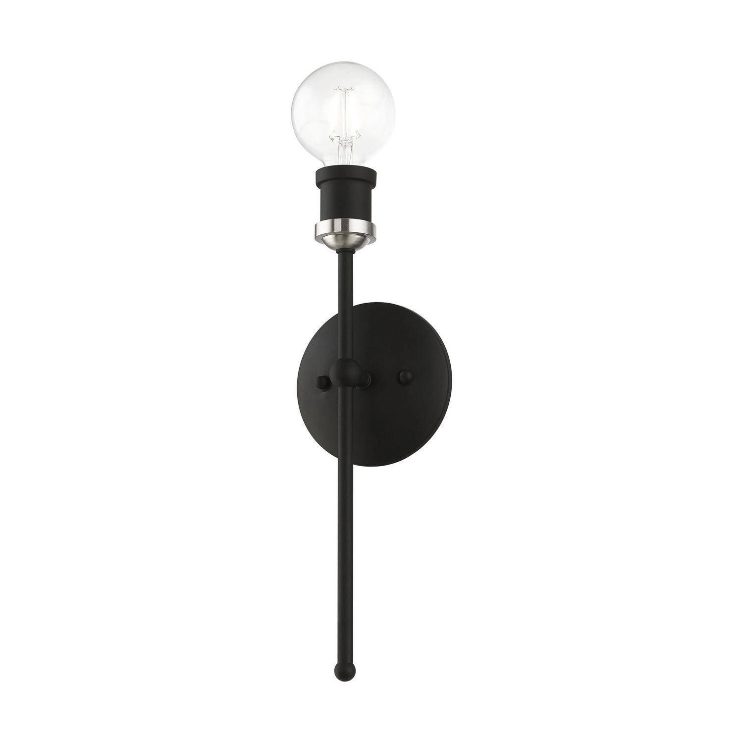Livex Lighting - 14421-04 - One Light Wall Sconce - Lansdale - Black w/Brushed Nickel