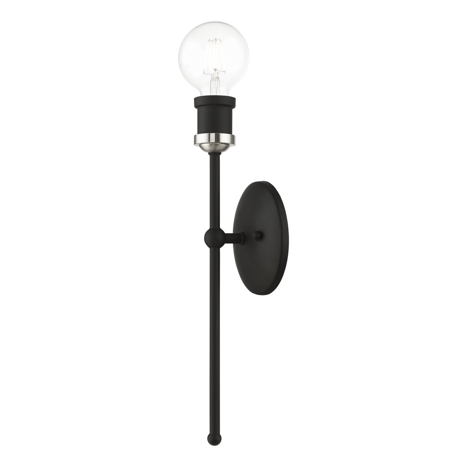 Livex Lighting - 14421-04 - One Light Wall Sconce - Lansdale - Black w/Brushed Nickel