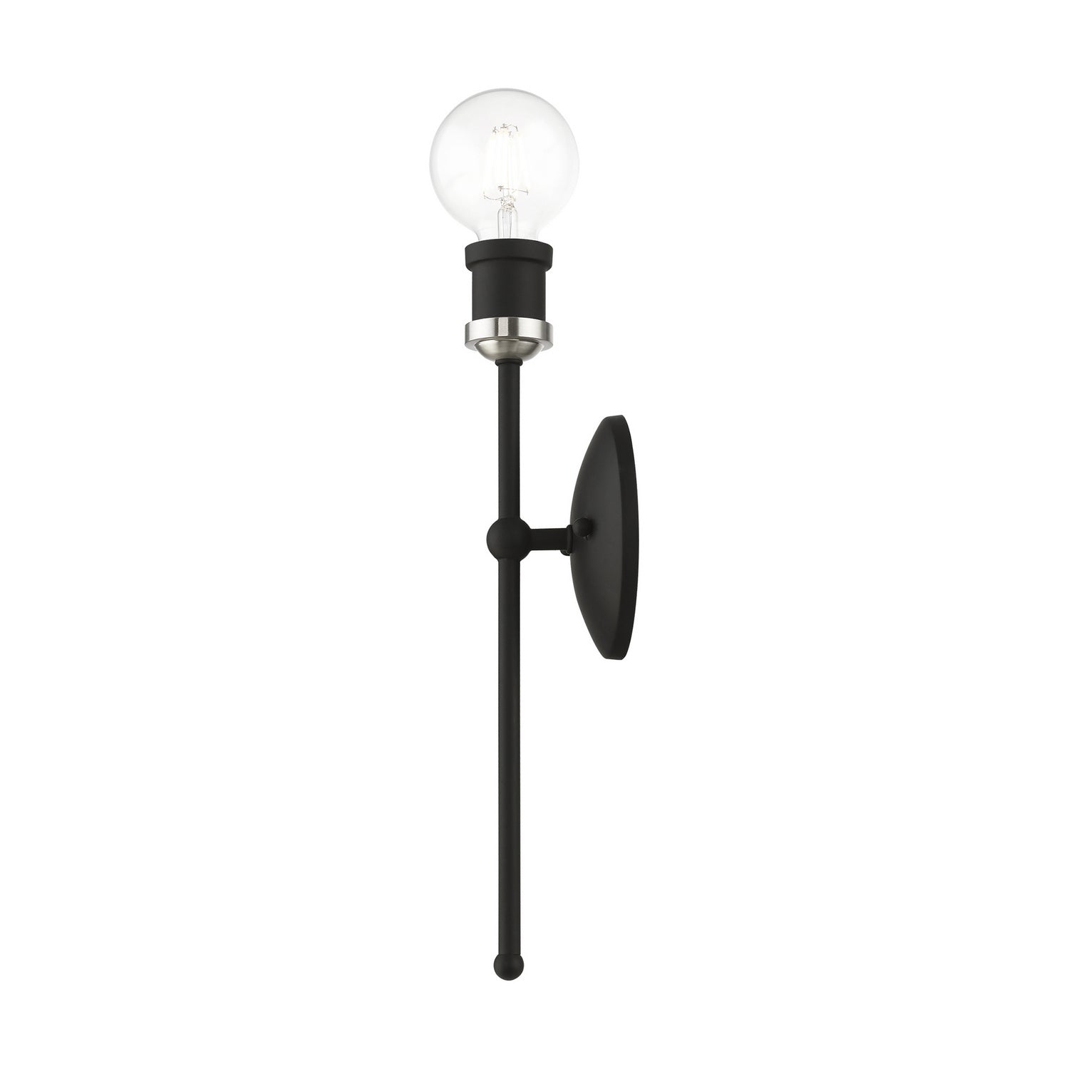 Livex Lighting - 14421-04 - One Light Wall Sconce - Lansdale - Black w/Brushed Nickel