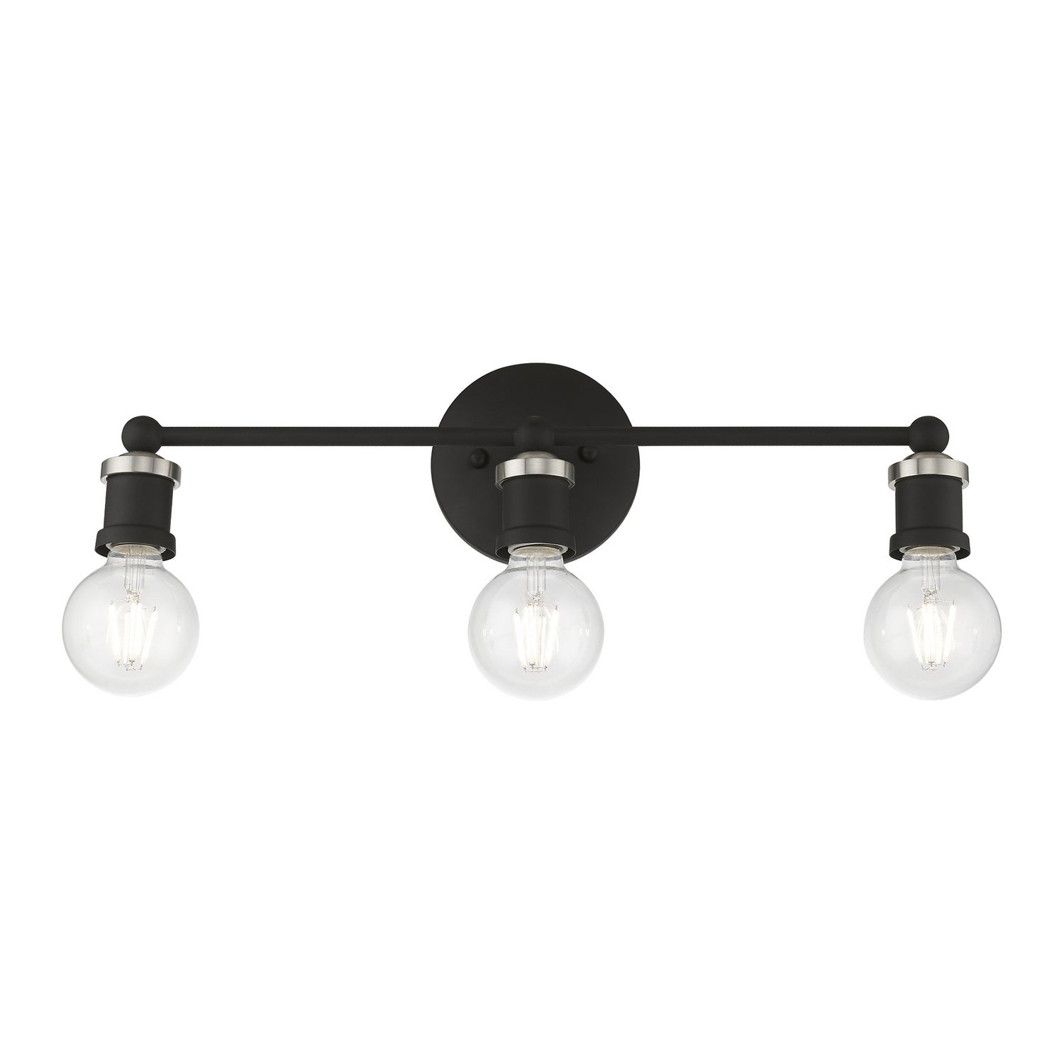 Livex Lighting - 14423-04 - Three Light Vanity Sconce - Lansdale - Black w/Brushed Nickel