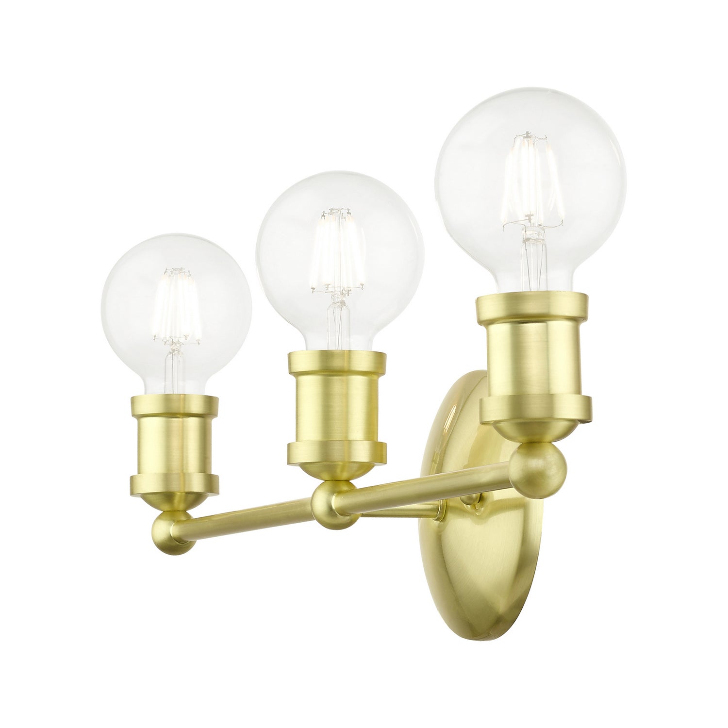Livex Lighting - 14423-12 - Three Light Vanity Sconce - Lansdale - Satin Brass