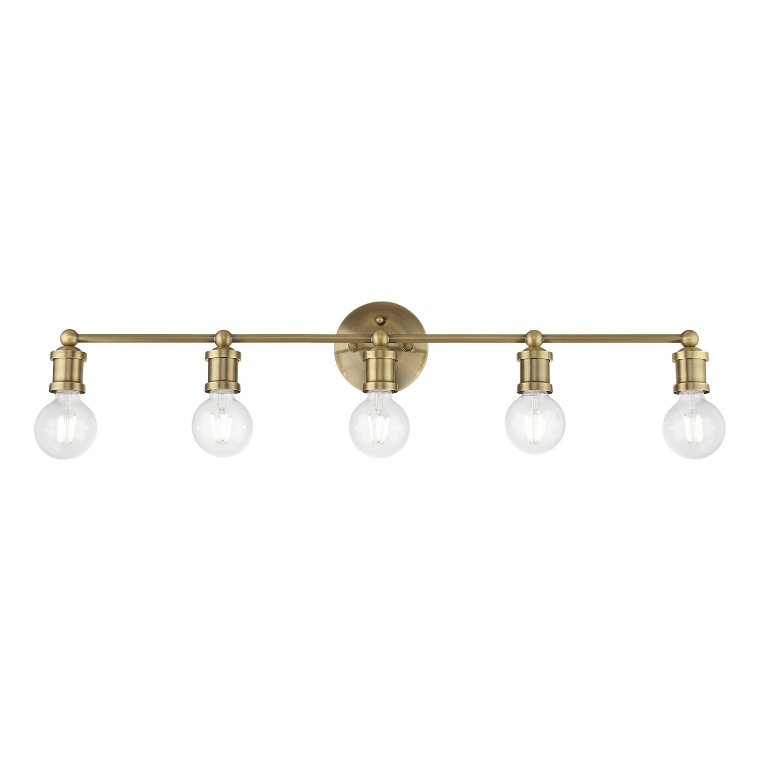 Livex Lighting - 14425-01 - Five Light Vanity Sconce - Lansdale - Antique Brass