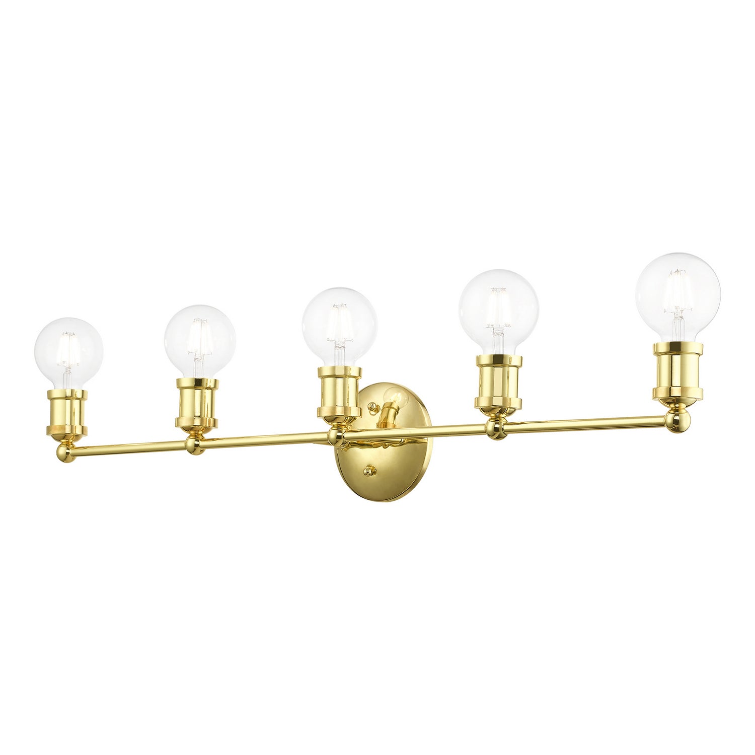 Livex Lighting - 14425-02 - Five Light Vanity Sconce - Lansdale - Polished Brass