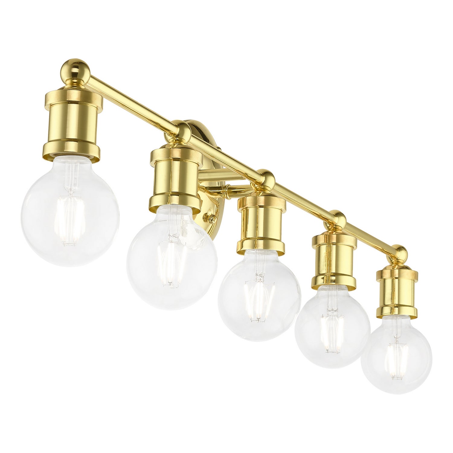 Livex Lighting - 14425-02 - Five Light Vanity Sconce - Lansdale - Polished Brass