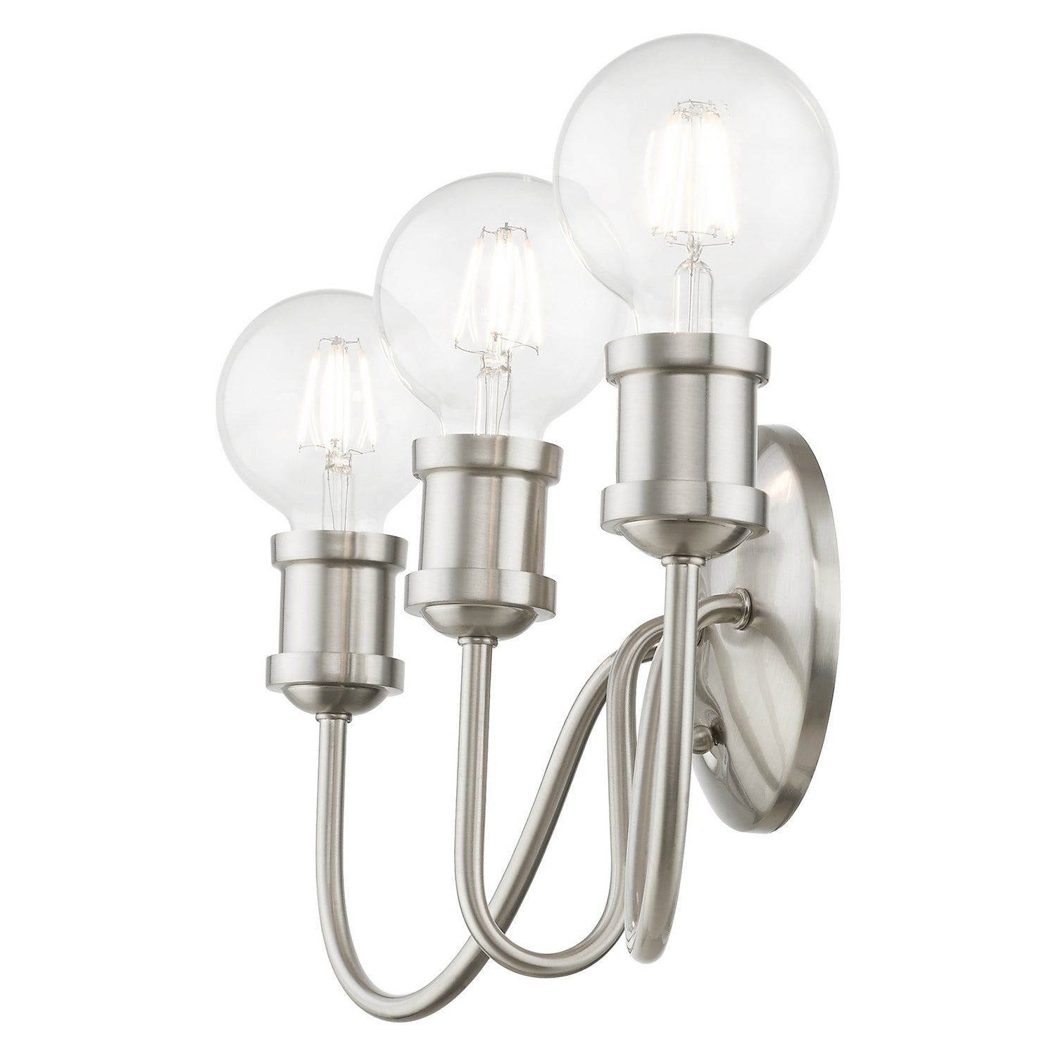 Livex Lighting - 16573-91 - Three Light Vanity Sconce - Lansdale - Brushed Nickel