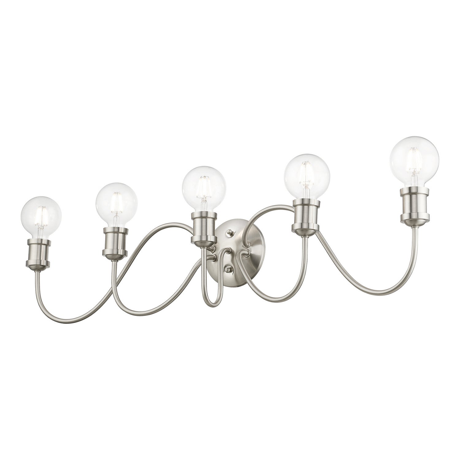 Livex Lighting - 16575-91 - Five Light Vanity Sconce - Lansdale - Brushed Nickel