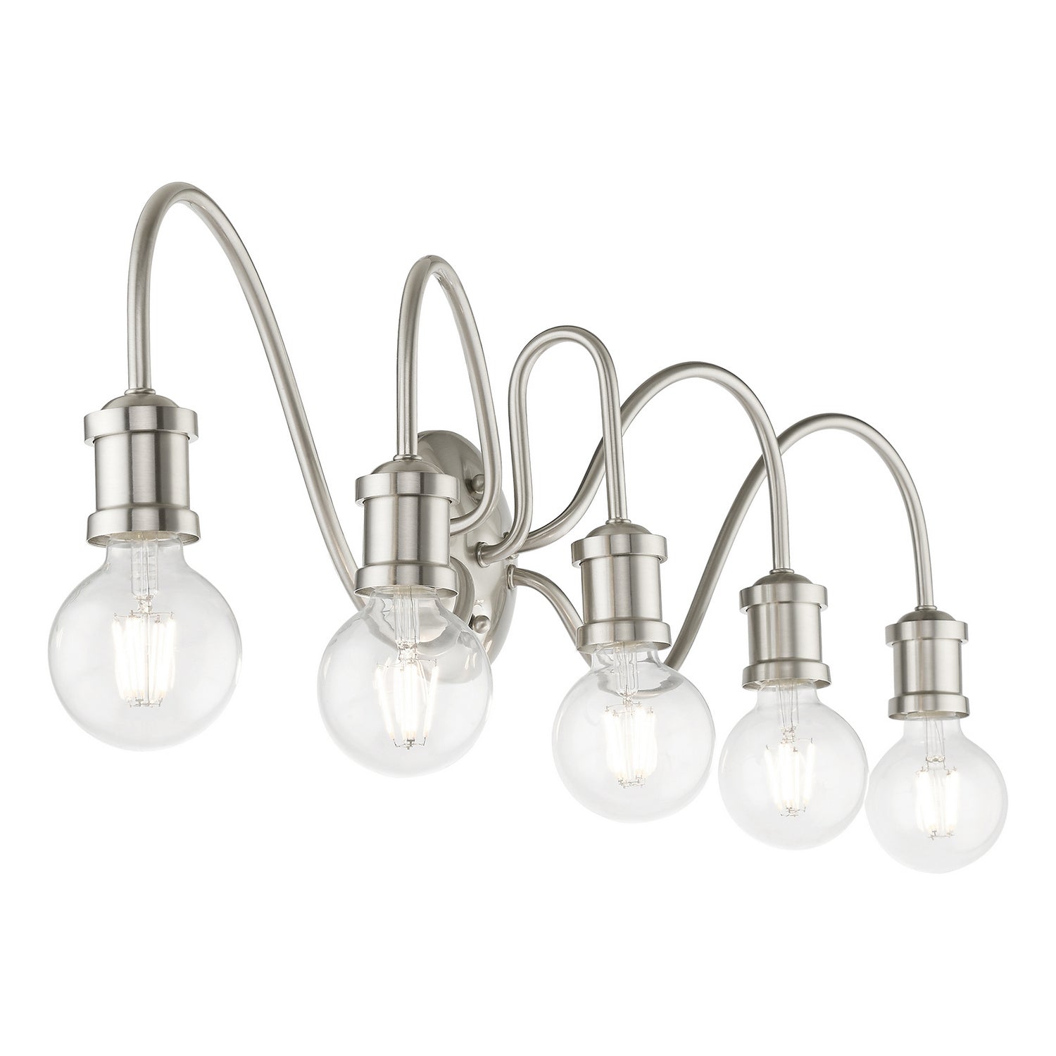 Livex Lighting - 16575-91 - Five Light Vanity Sconce - Lansdale - Brushed Nickel