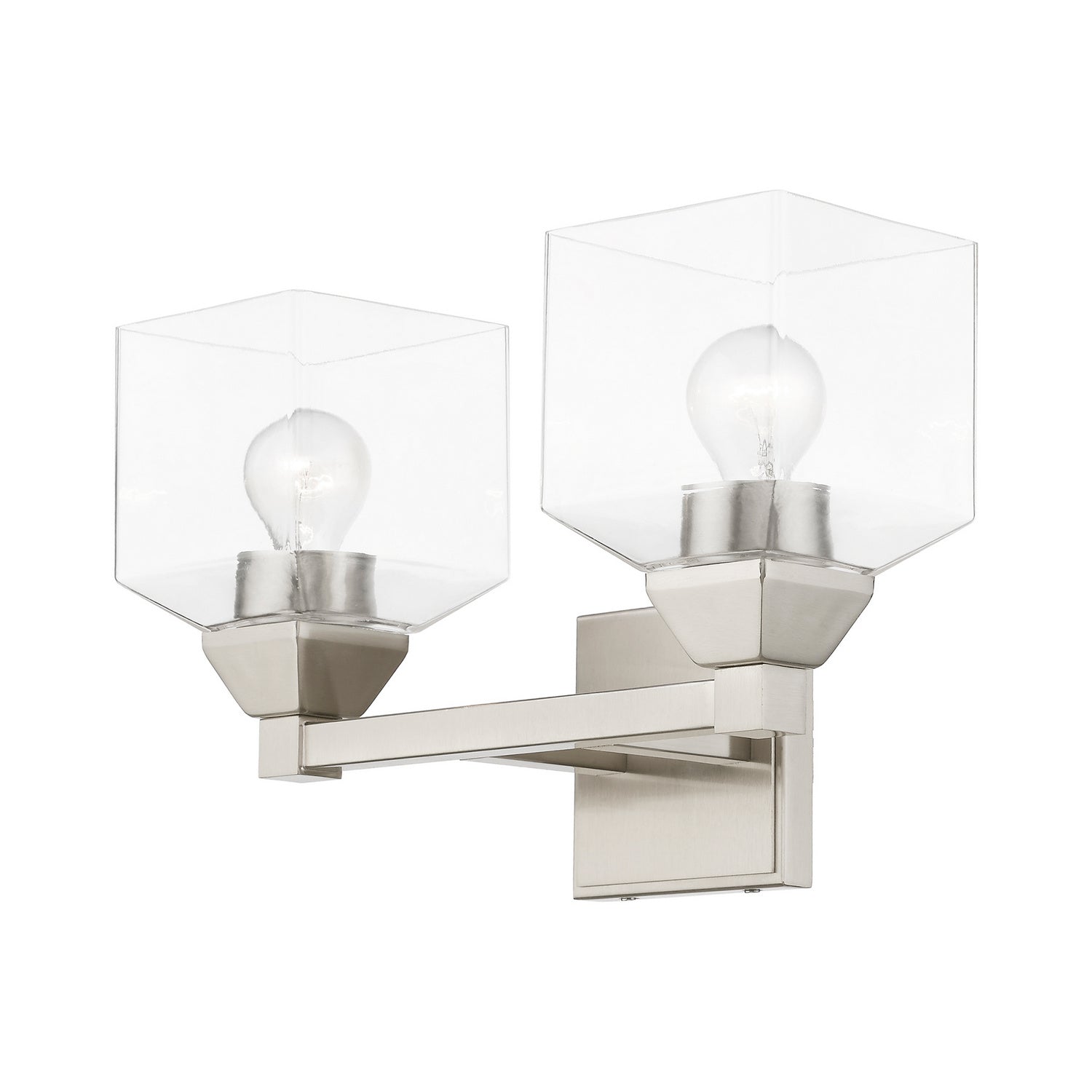 Livex Lighting - 16772-91 - Two Light Vanity Sconce - Aragon - Brushed Nickel