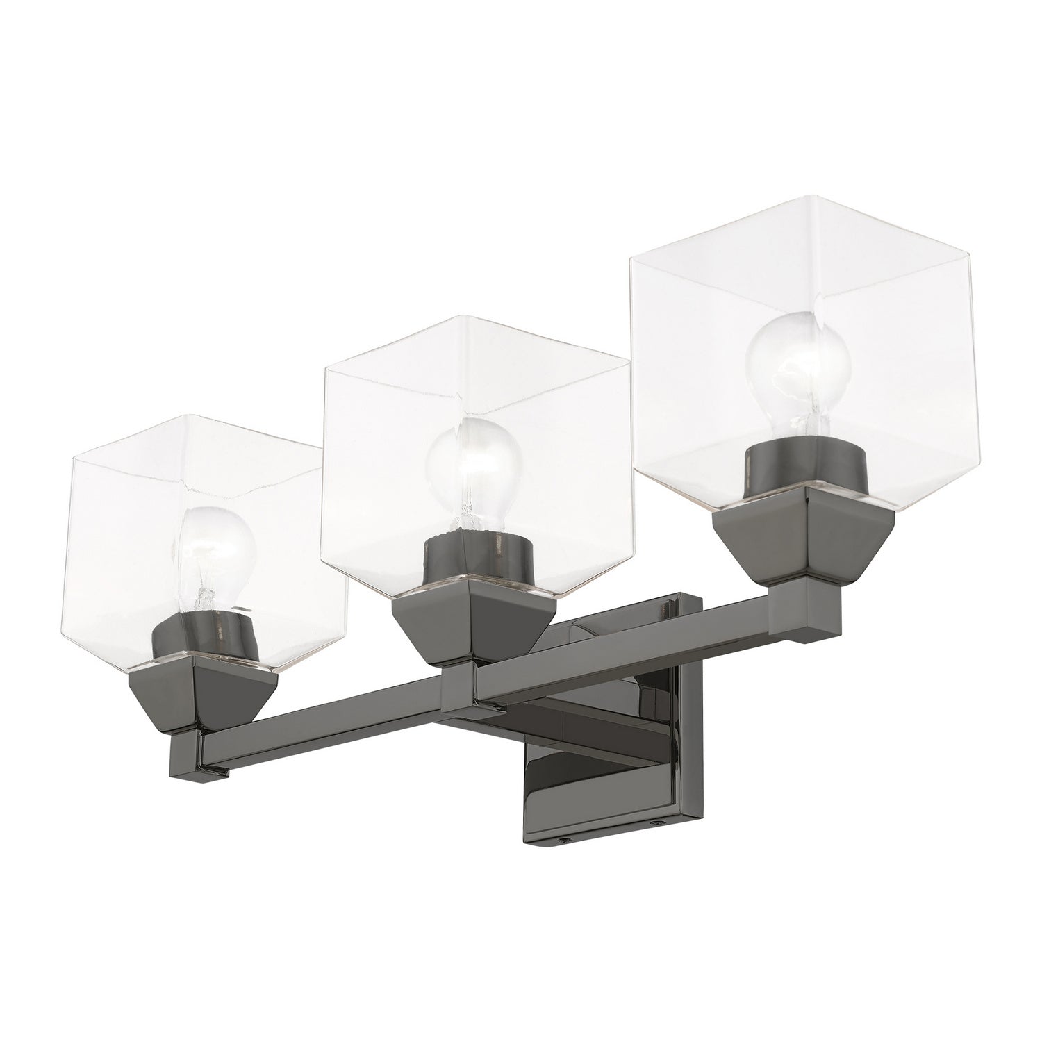 Livex Lighting - 16773-46 - Three Light Vanity Sconce - Aragon - Black Chrome